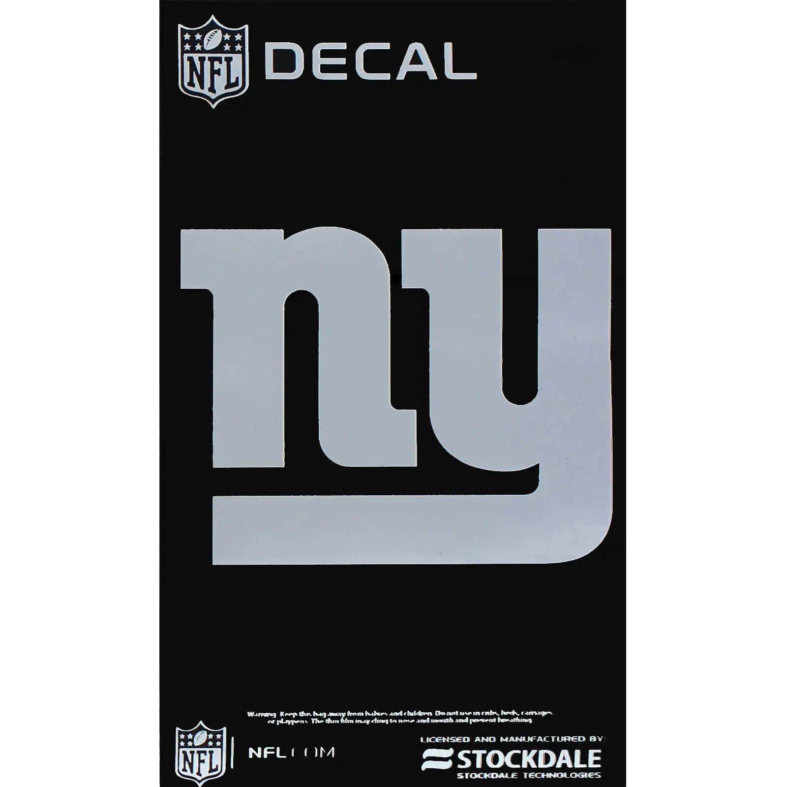 New York Giants Metallic Chrome Decal