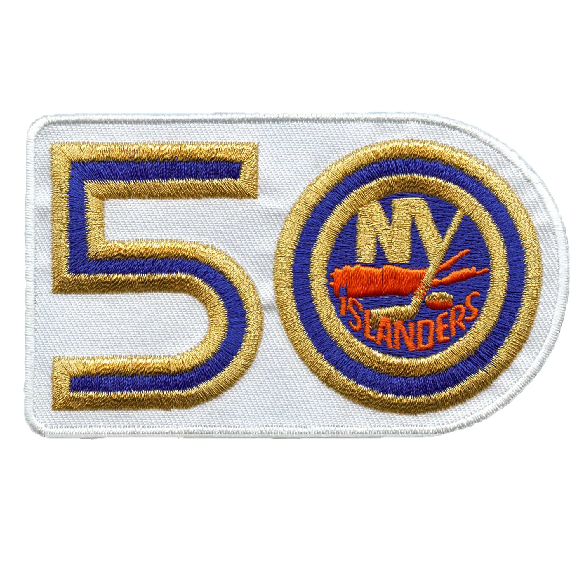 New York Islanders 50th Anniversary Jersey Patch 2022-23 (White) - Image 2
