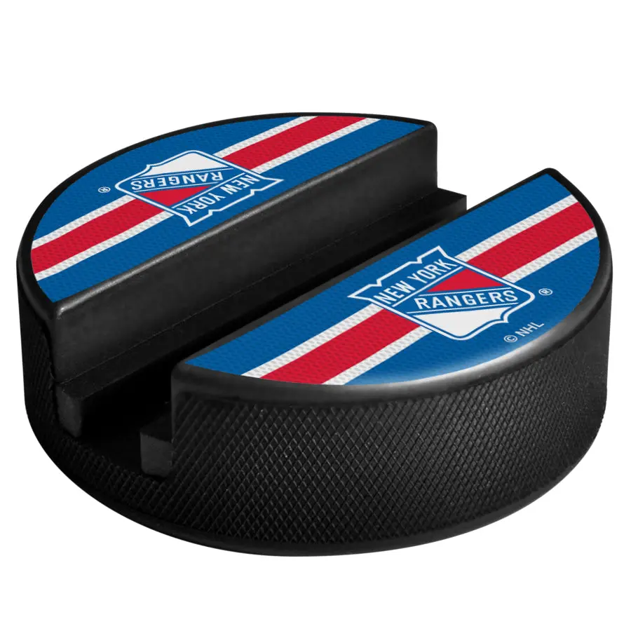 New York Rangers Phone Device Hockey Puck Holder