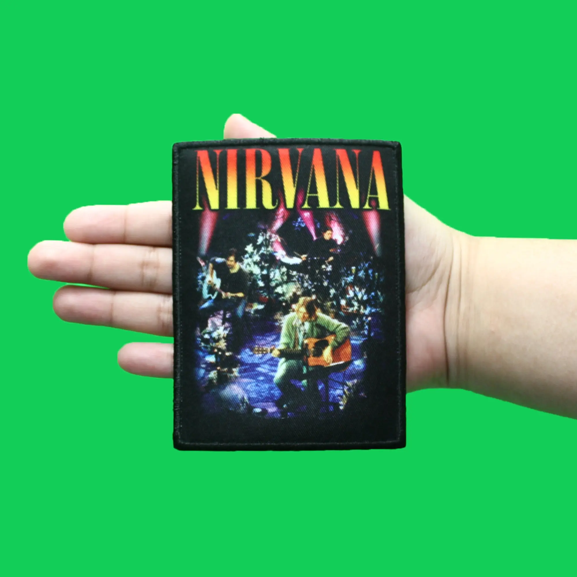 Nirvana Unplugged Photo Patch Grunge Rock Band Sublimated Iron On - Image 2