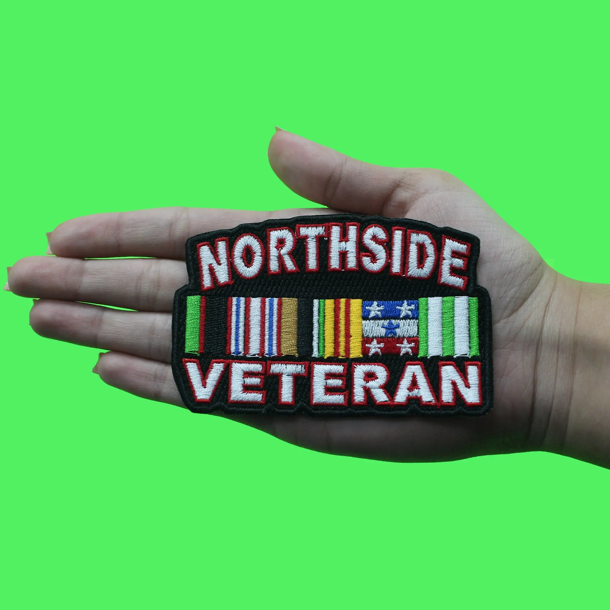 Northside Veteran Military Patch Houston Parody Embroidered Iron On Patch - Image 3