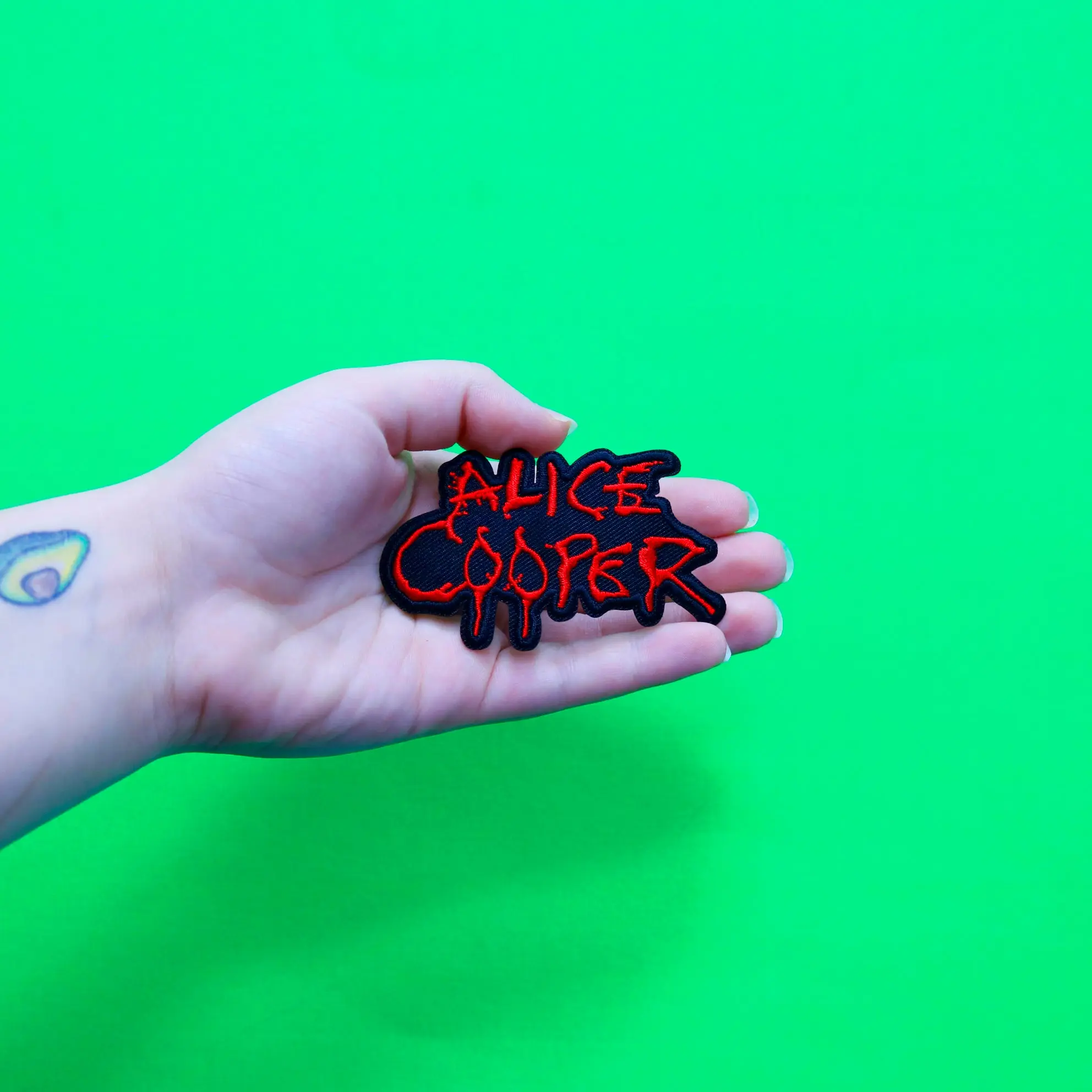 Official Alice Cooper Embroidered Iron On Patch - Image 2