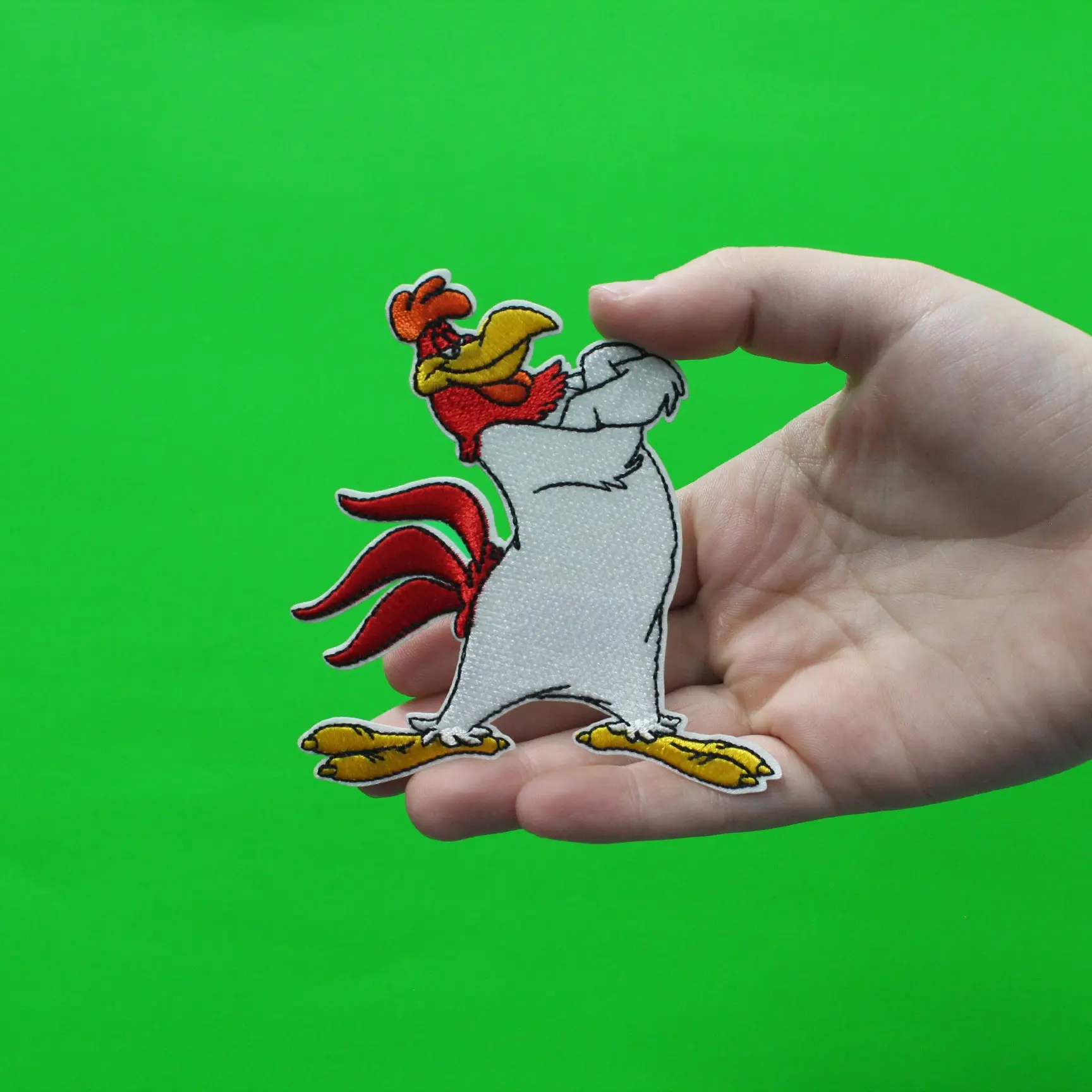 Official Foghorn Leghorn Rooster Arms Crossed Embroidered Iron On Patch - Image 2