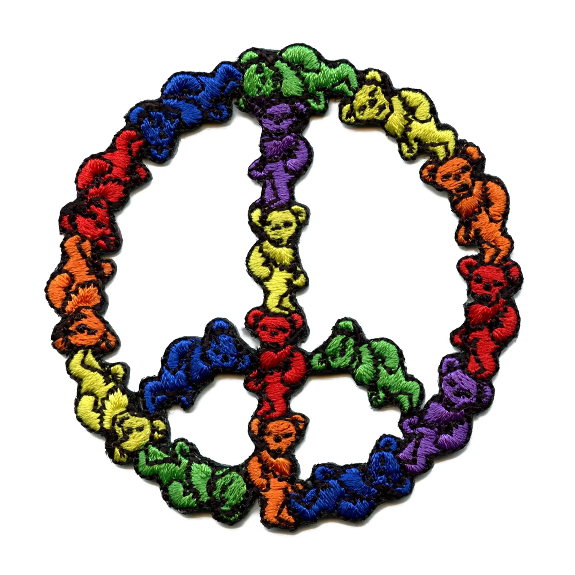 Official Grateful Dead Bears Patch Peace Sign Embroidered Iron On