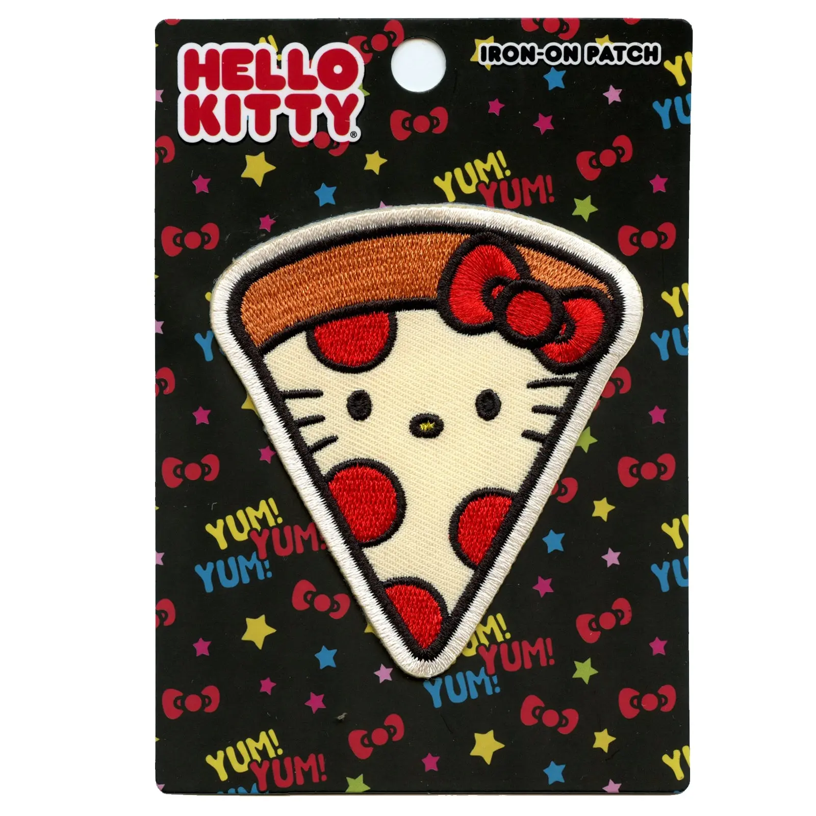 Official Hello Kitty Pizza Embroidered Iron On Patch - Image 2