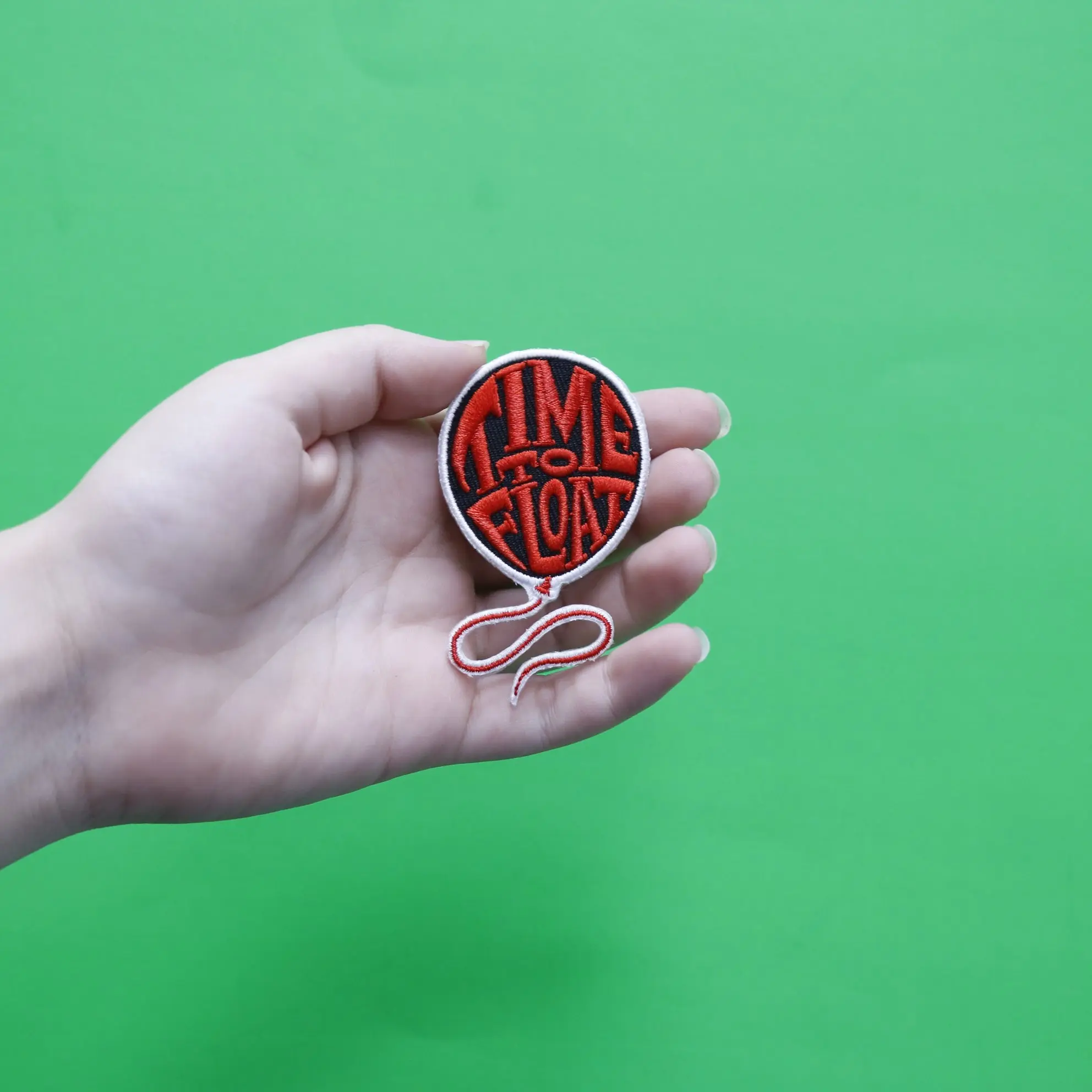 Official IT "Time To Float" Balloon Embroidered Iron On Patch - Image 3