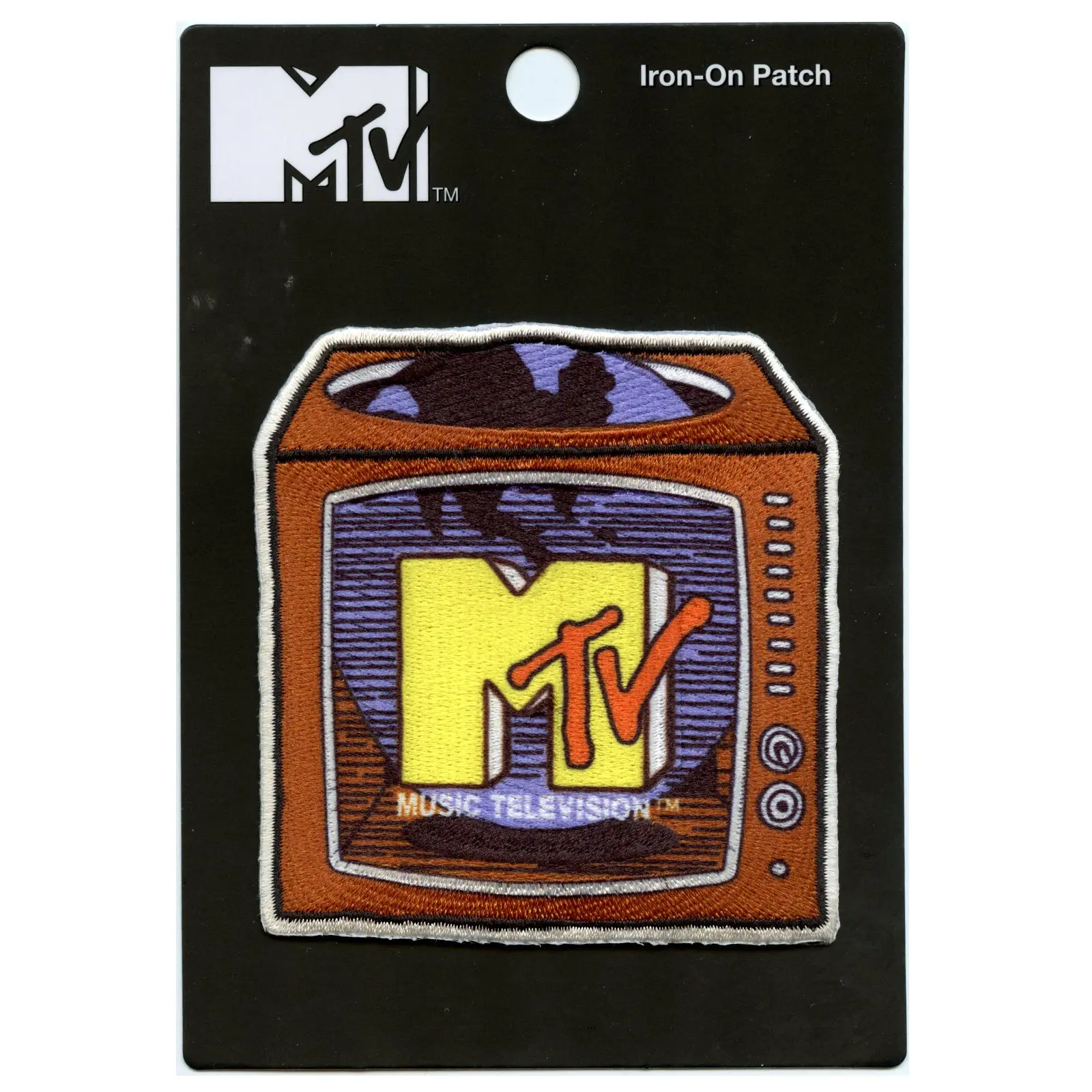 Official MTV TV Box Logo Embroidered Iron On Applique Patch - Image 2