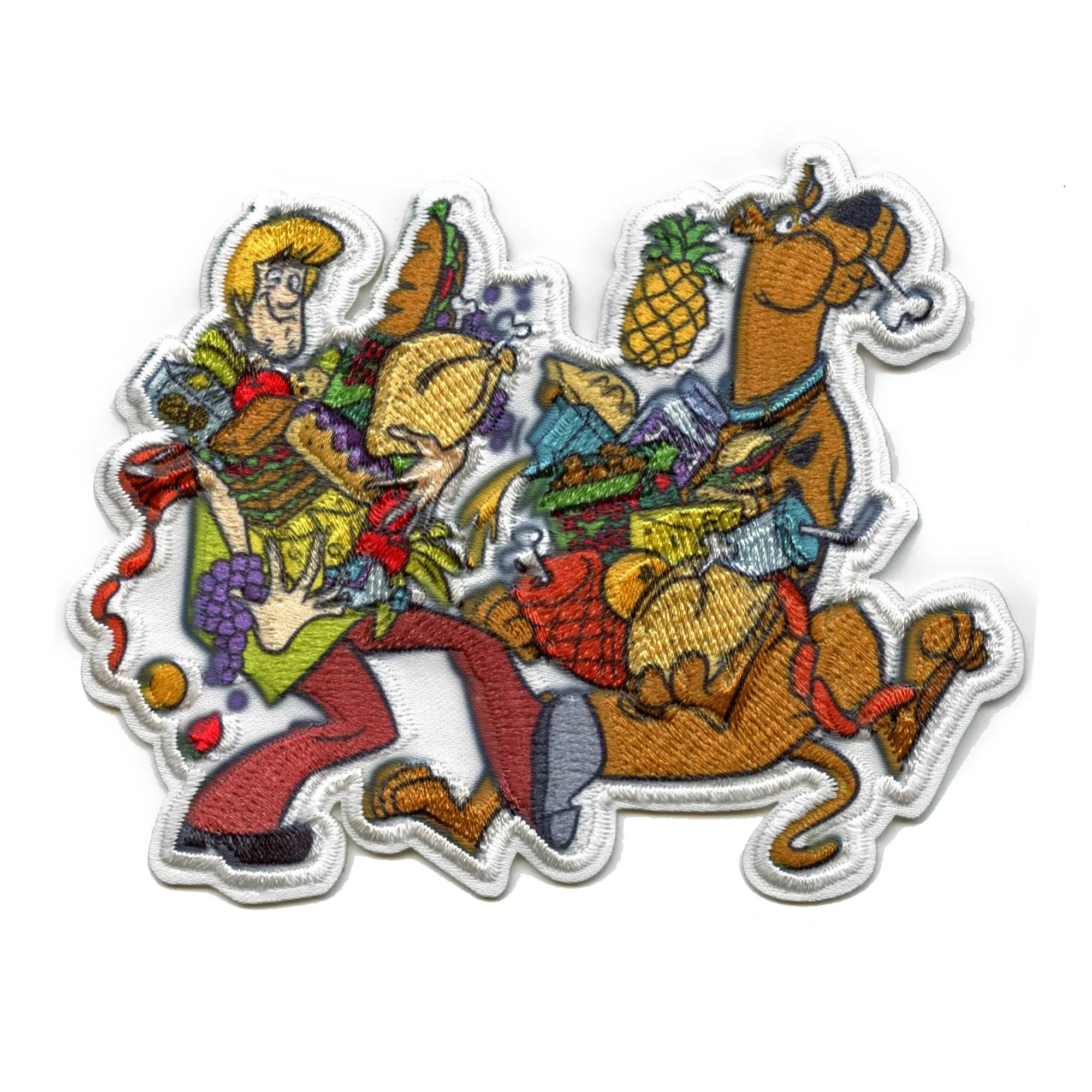 Official Scooby-Doo! Patch Shaggy & Scooby With Food Embroidered Iron On