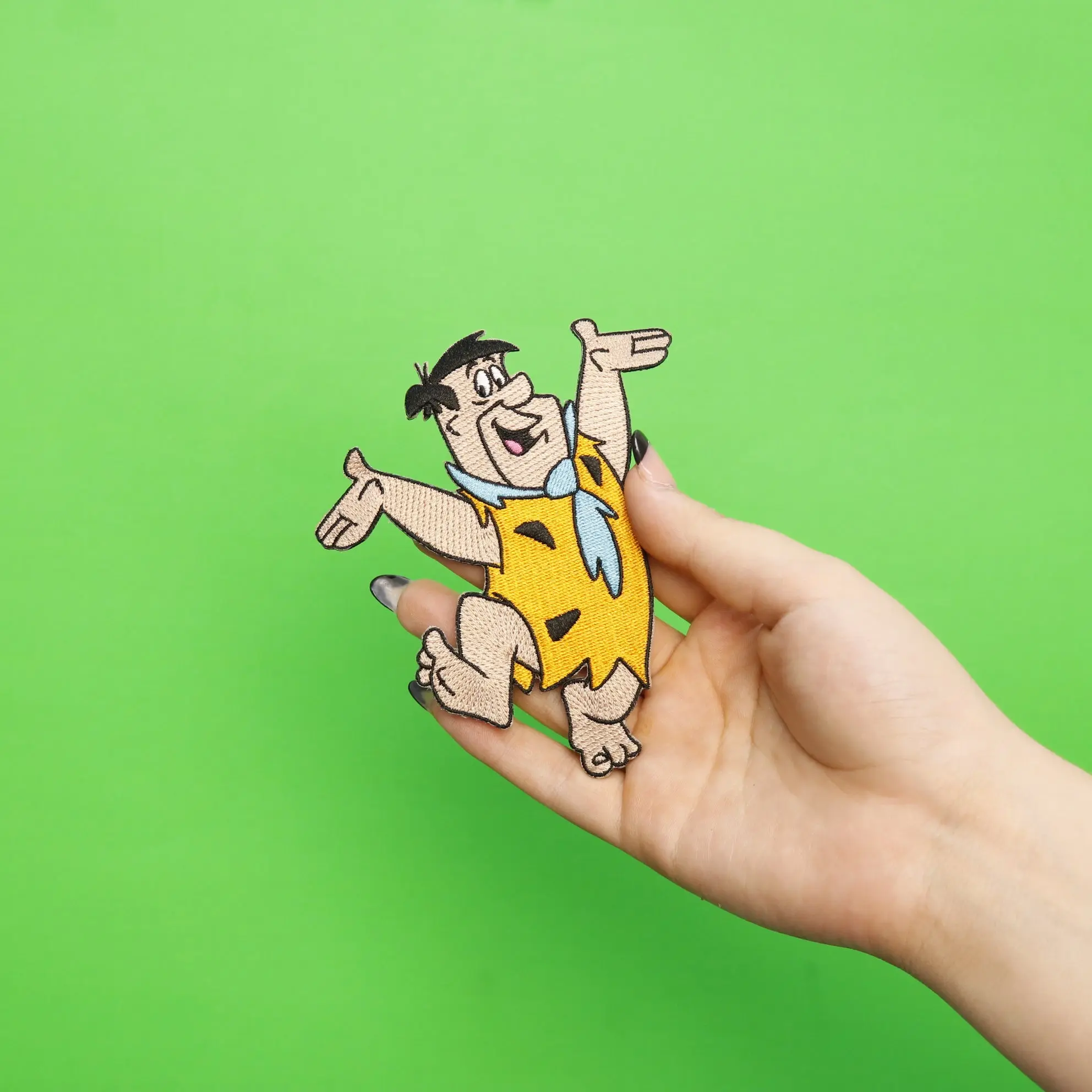 Officially Licensed The Flintstones Fred Embroidered Iron On Patch - Image 2