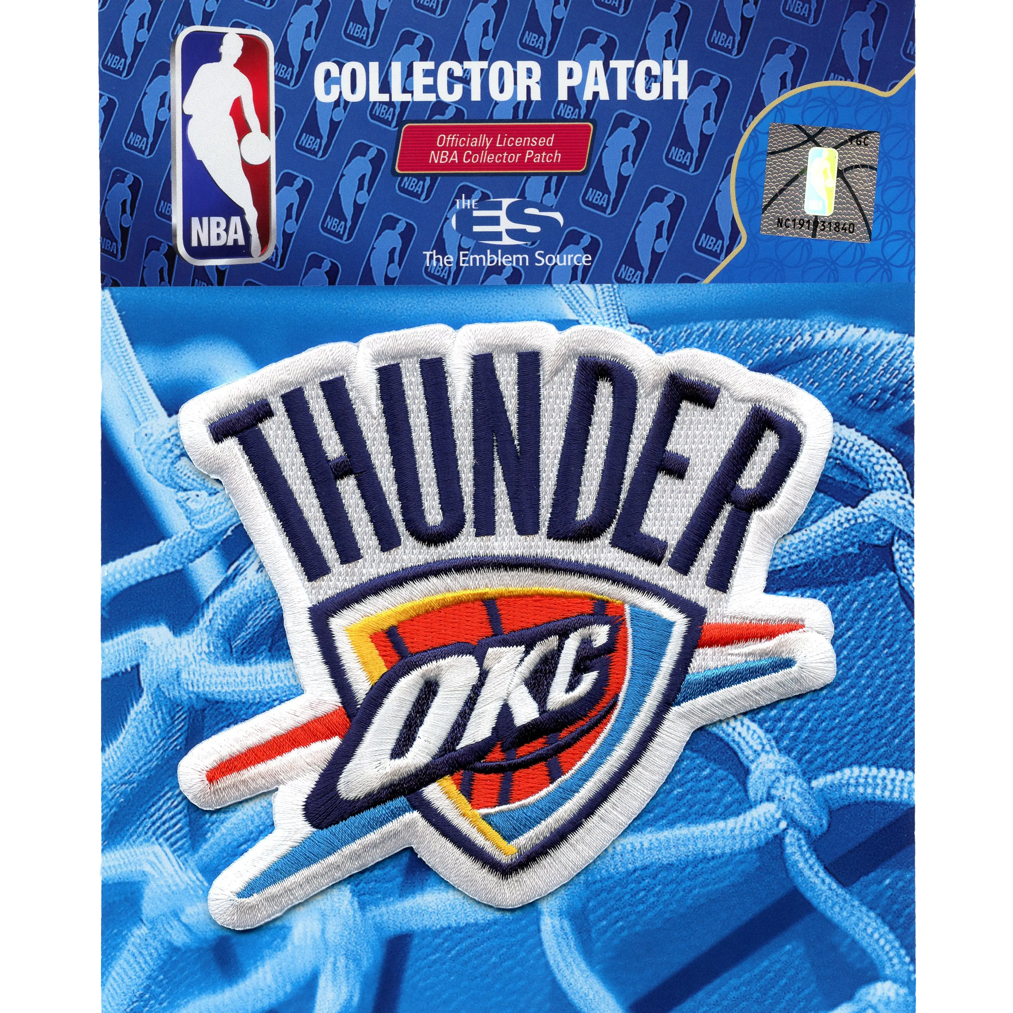 Oklahoma City Thunder Shield Logo Official Embroidered Patch