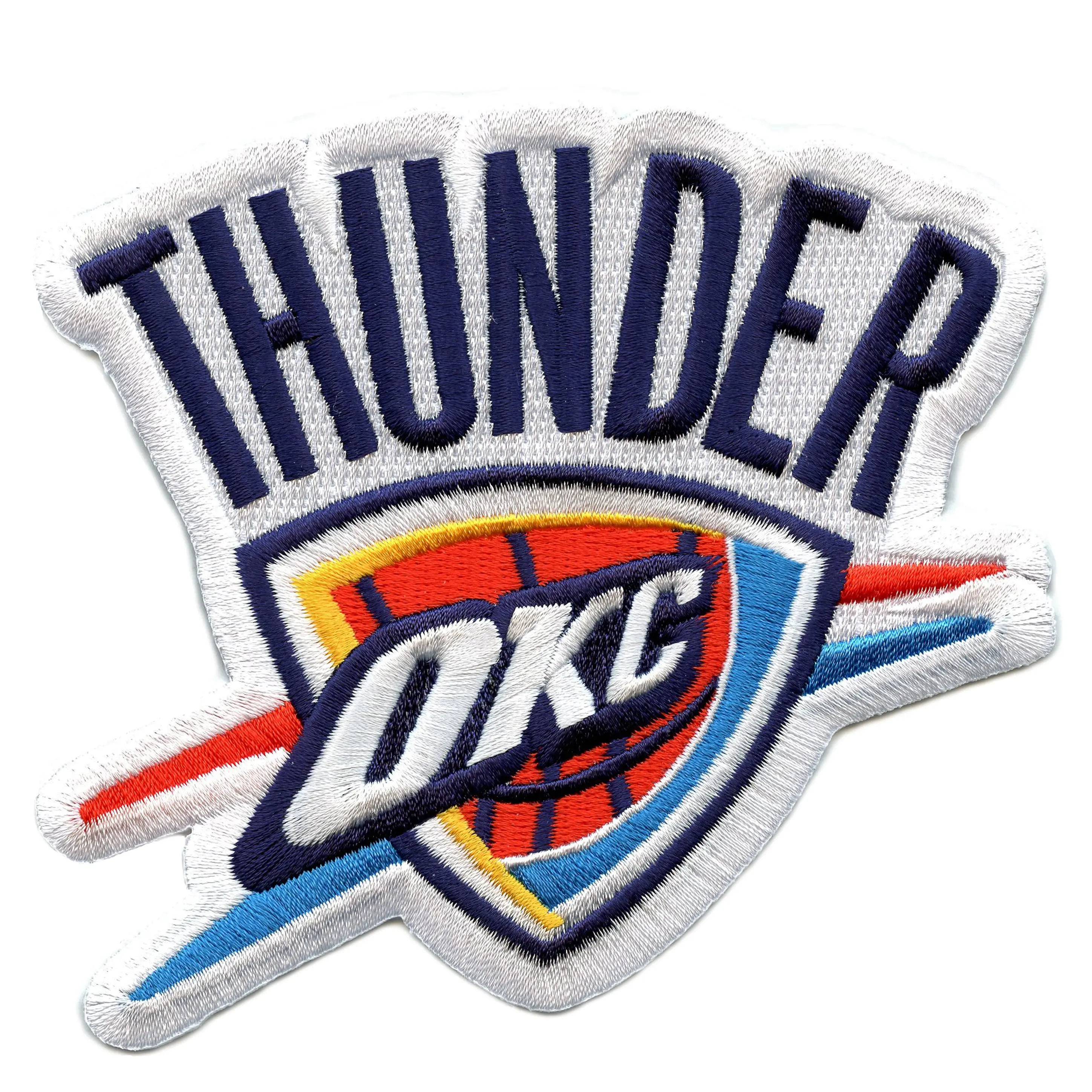 Oklahoma City Thunder Shield Logo Official Embroidered Patch - Image 2