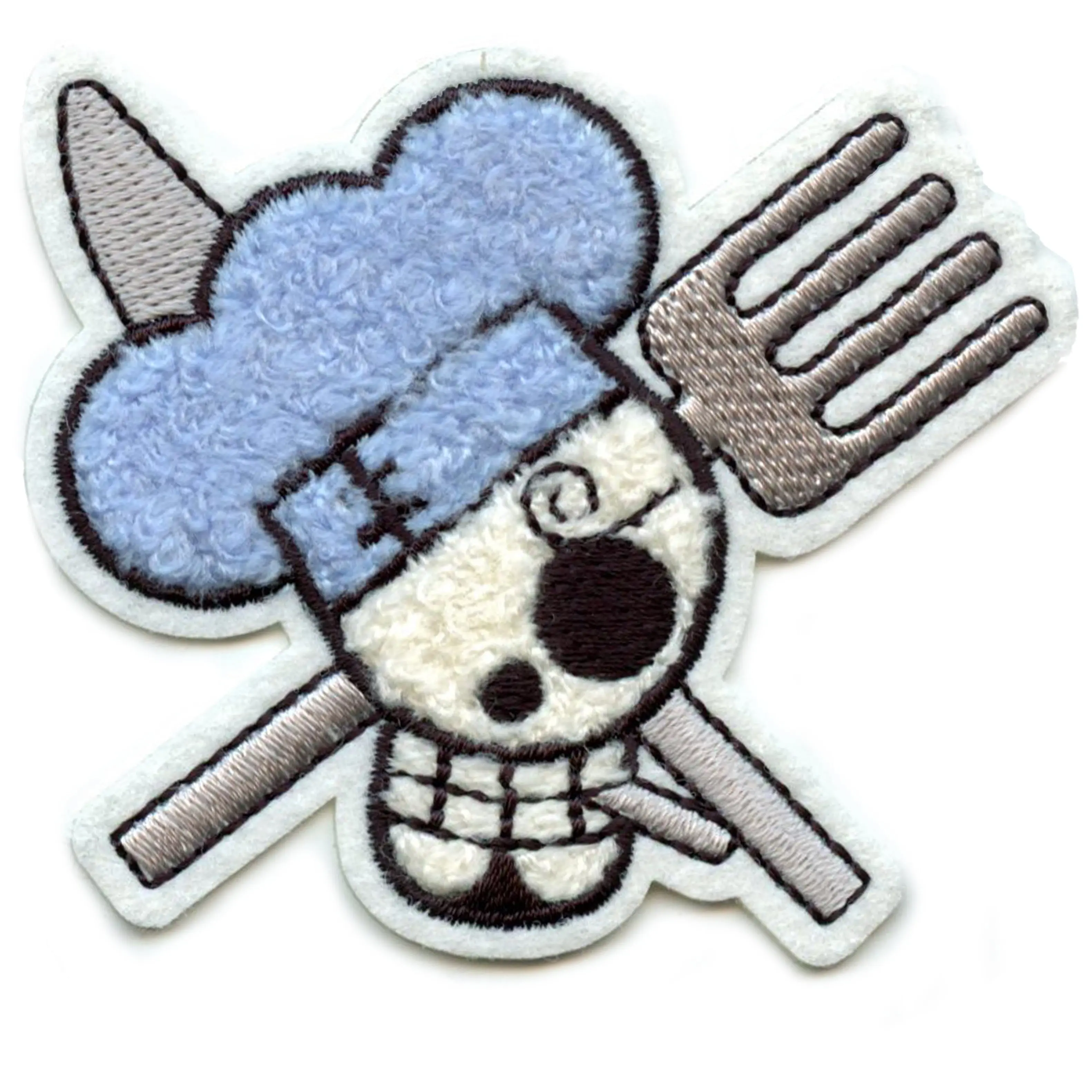 One Piece Sanji Jolly Roger Patch Flamboyant Chef Skull Anime Embroidered Iron On