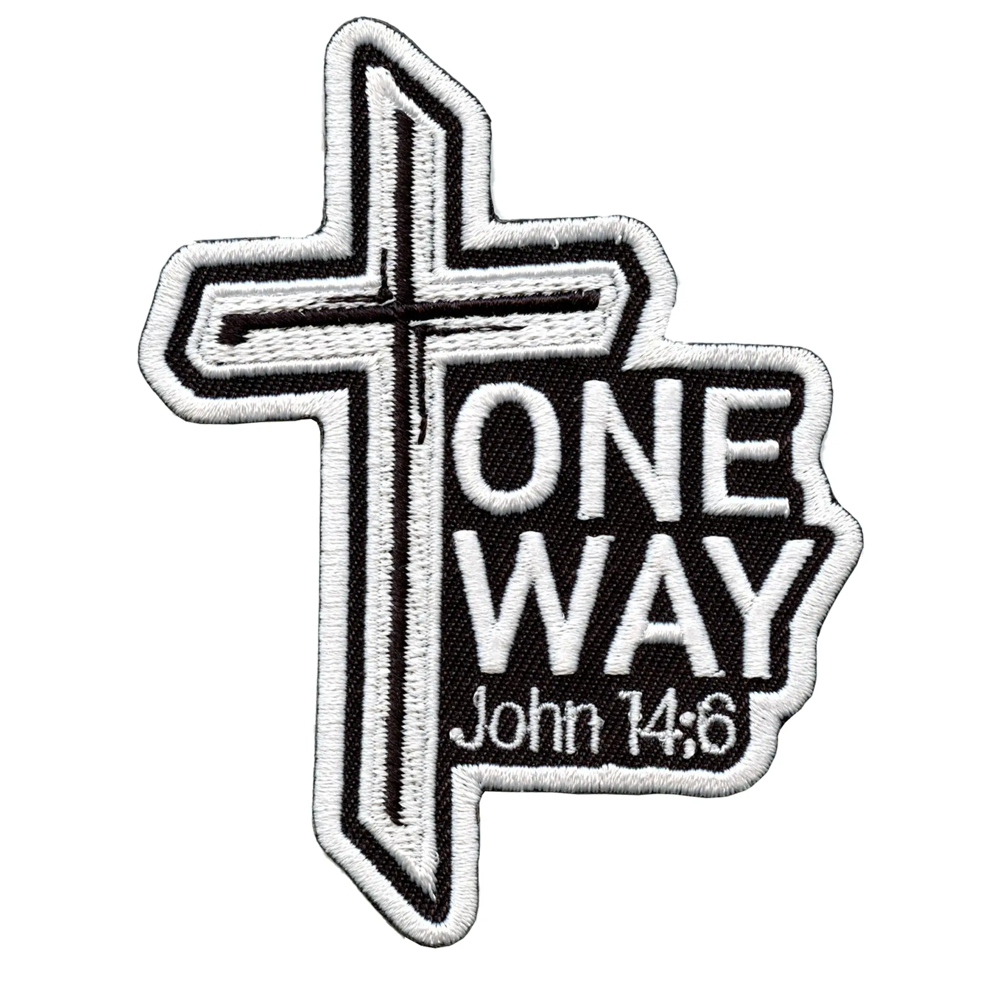 One Way John 14:6 Patch Bible Scripture Religious Embroidered Iron-On