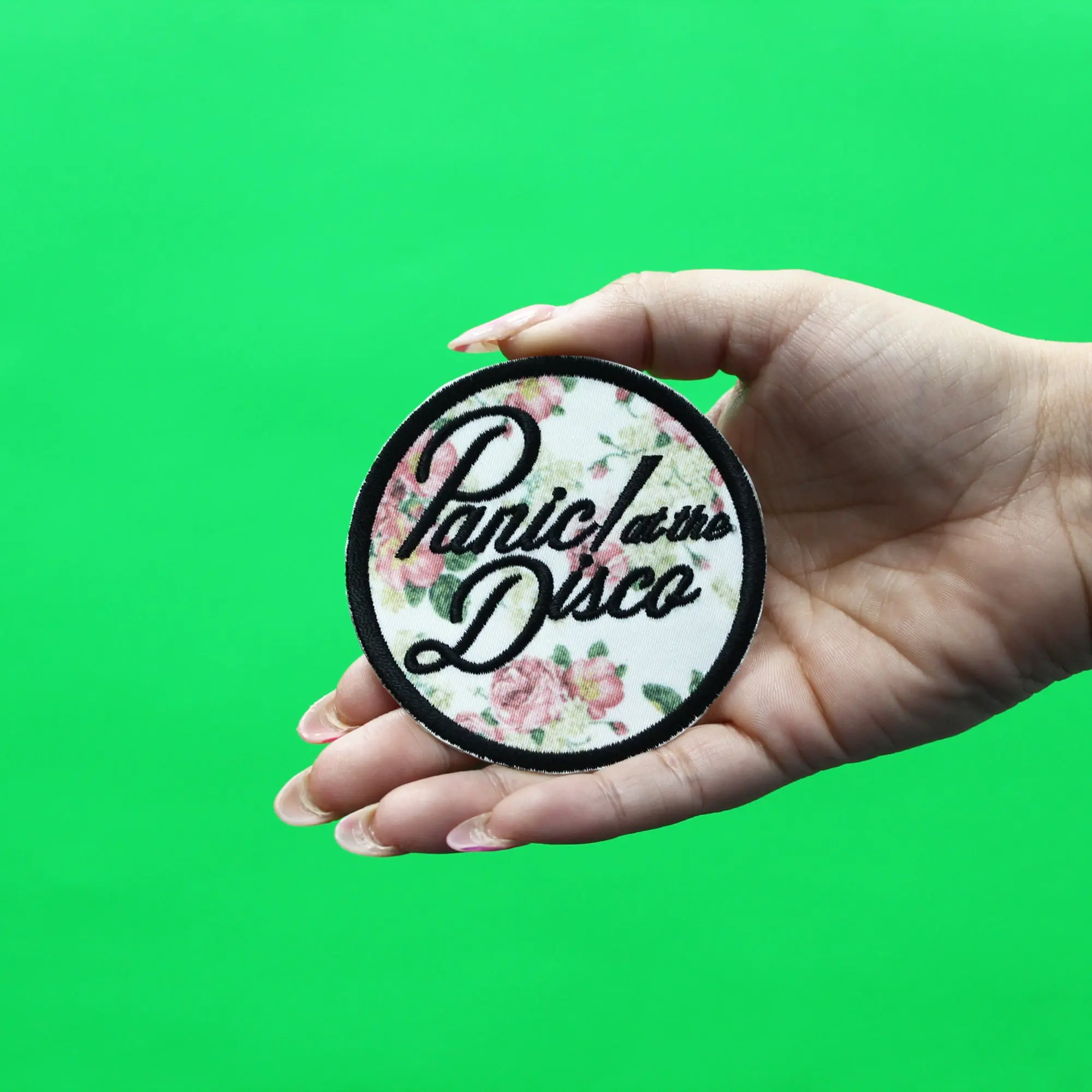 Official Panic At The Disco Patch Floral Logo Embroidered Iron On - Image 2