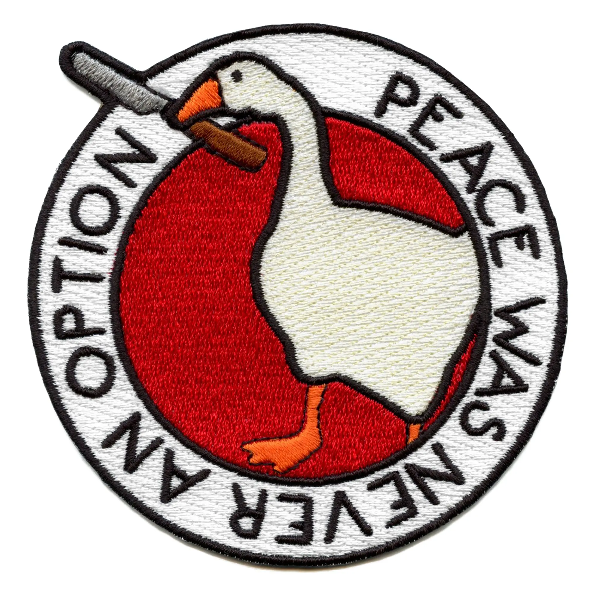 Peace Was Never An Option Patch Silly Goose Embroidered Iron On