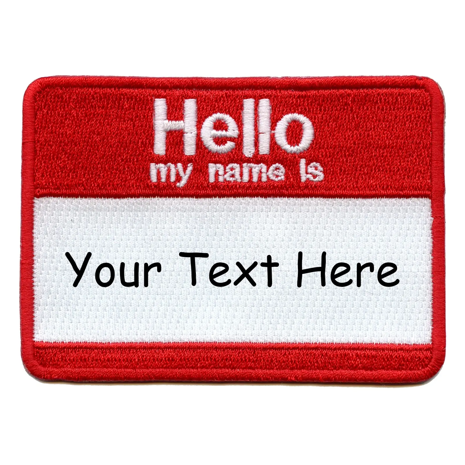 Personalized Hello My Name Is Patch Custom Name Tag Embroidered Iron On - Image 2