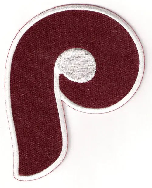 Philadelphia Phillies Throwback "P" Logo Large Patch (80's era) White Border