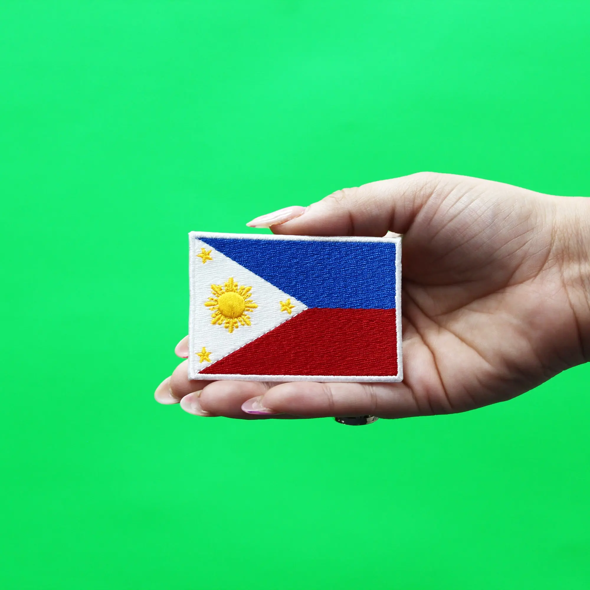 Philippines Flag Patch Country Pride Embroidered Iron On - Image 2