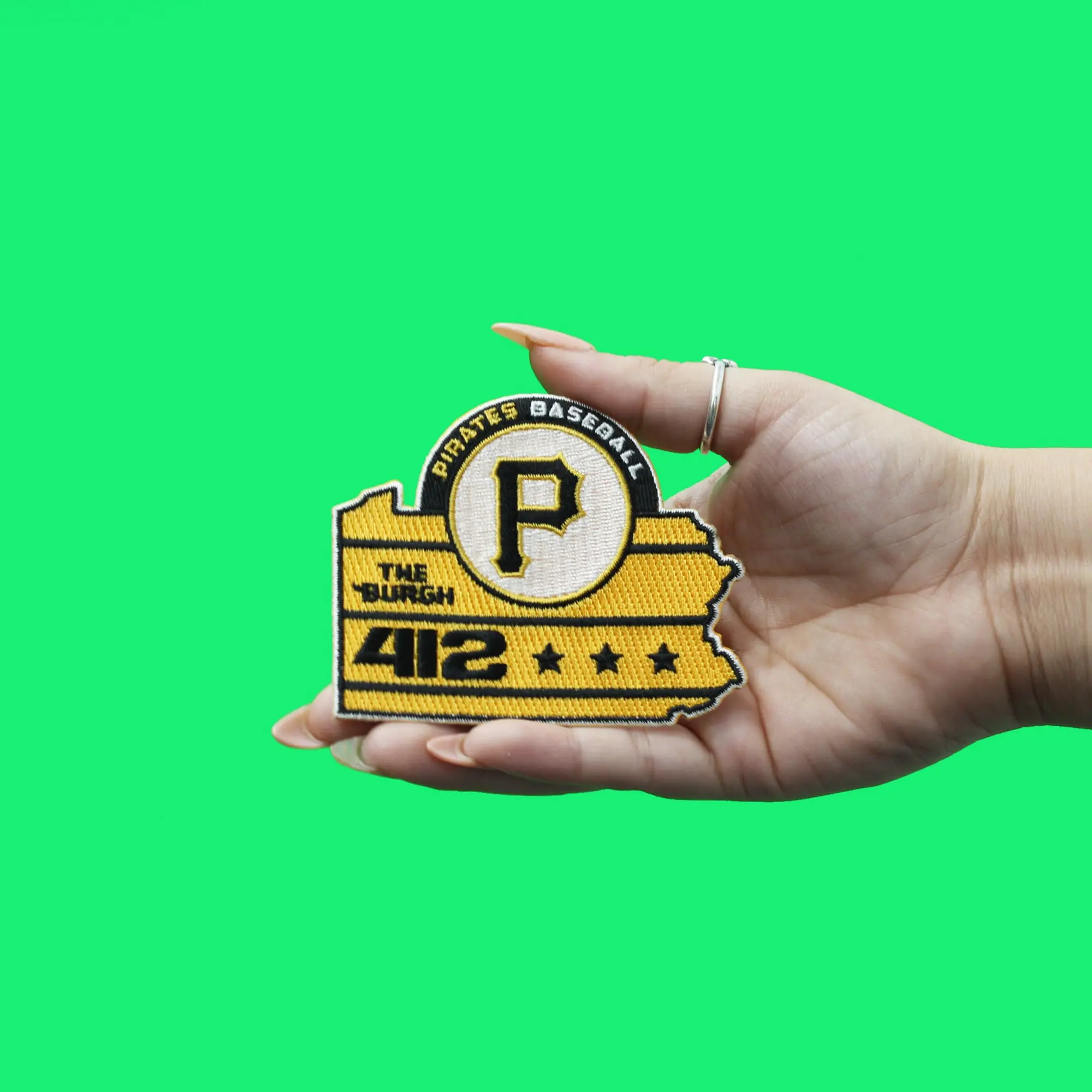 Pittsburgh Pirates 412 'The Burgh' Patch Pennsylvania State Embroidered Major League Baseball - Image 3