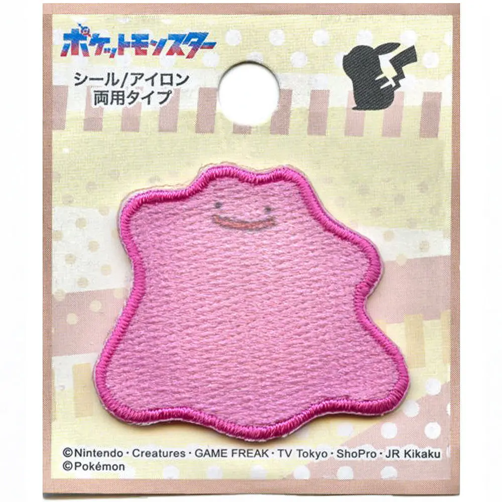 Pokémon Ditto Patch Games TV Character Sublimated Embroidery Iron-On