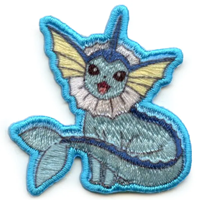 Pokémon Vaporeon Patch Games TV Character Sublimated Embroidery Iron-On - Image 2
