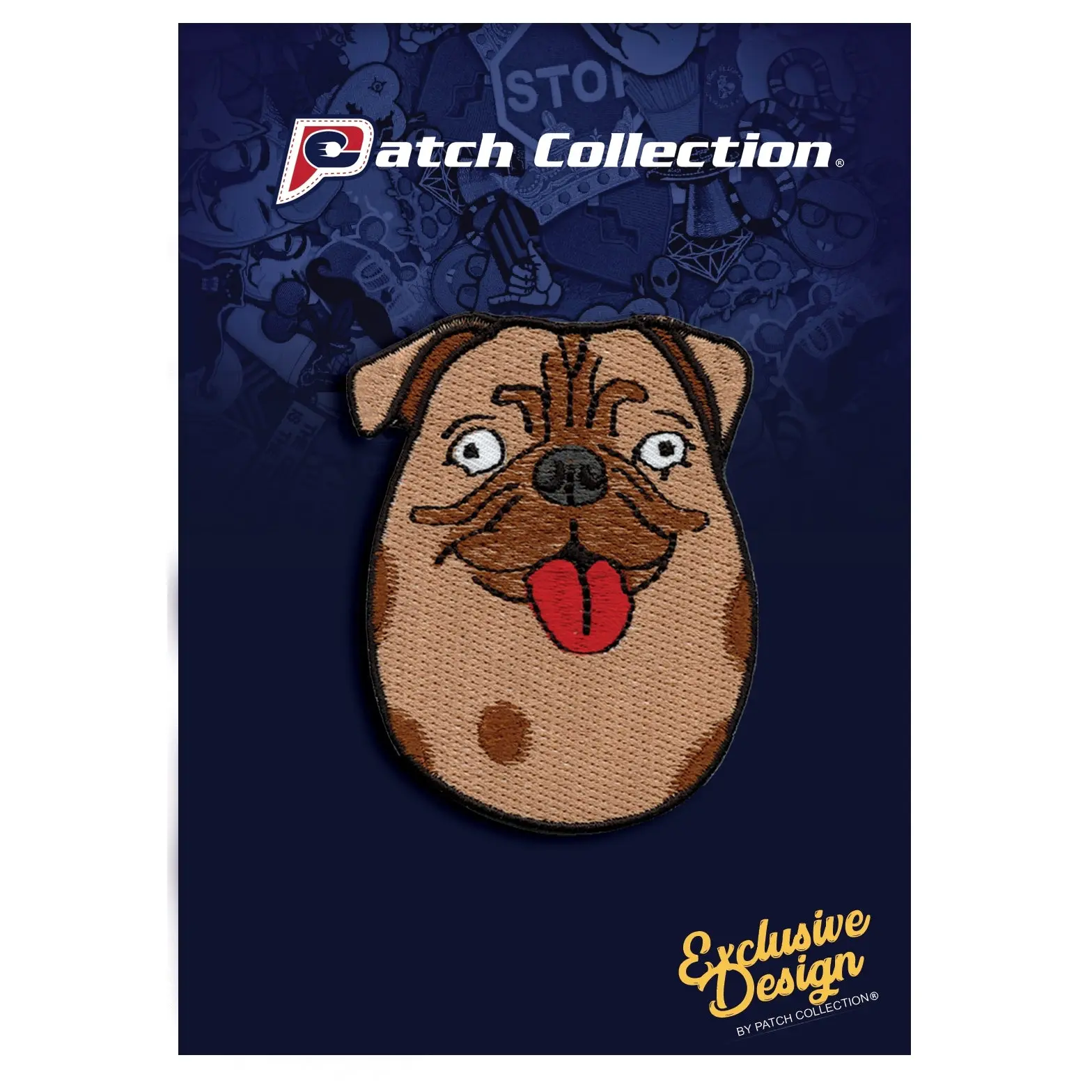 Pugtato Pug Dog Meme Iron On Patch - Image 2