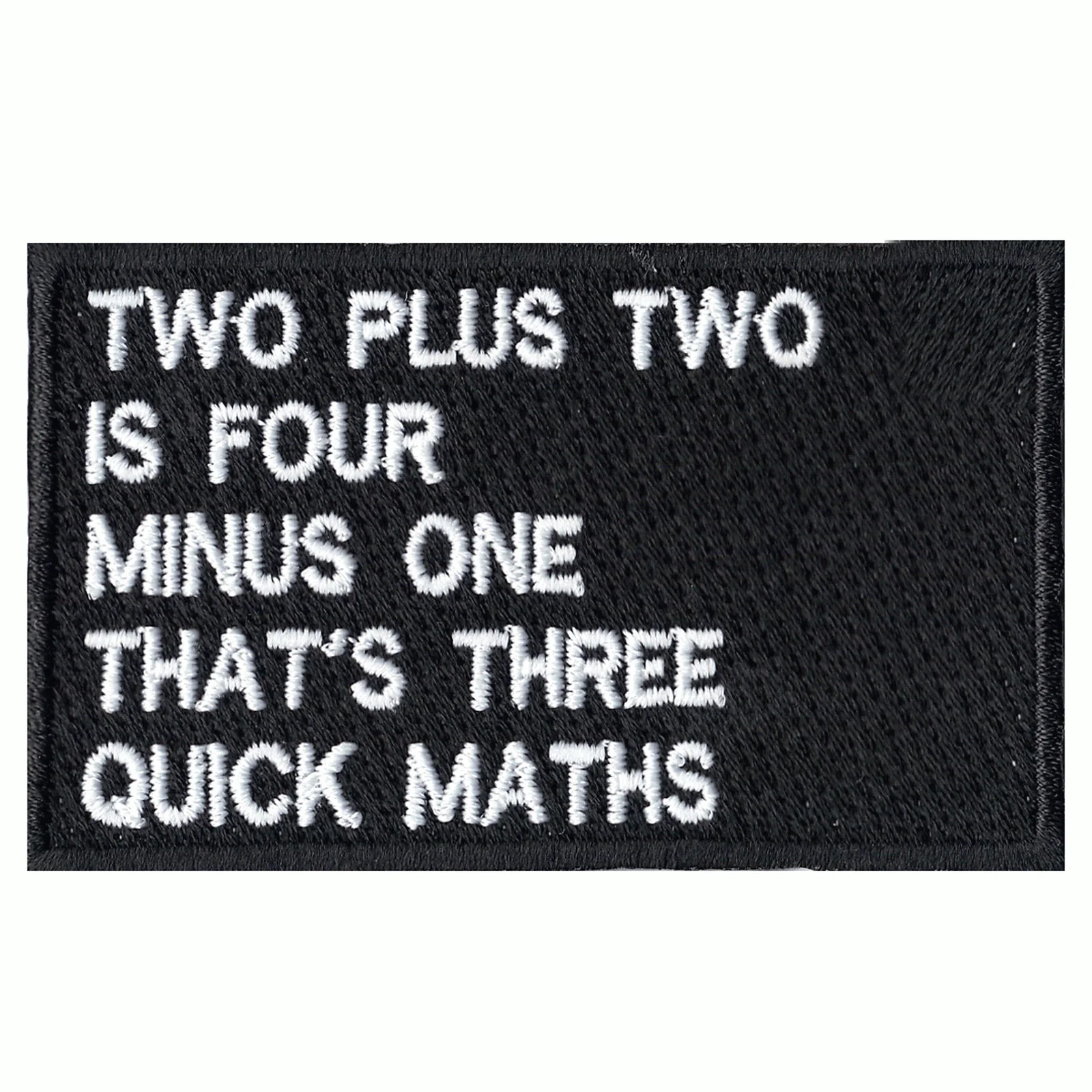 Quick Maths Script Iron on Patch