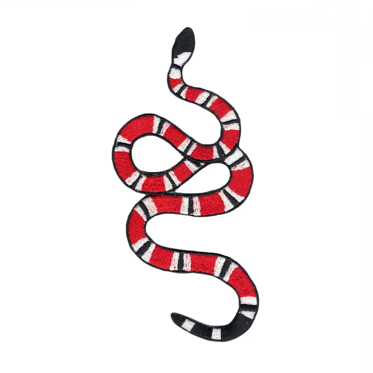 Red Coral Snake (ALT) Iron On Applique Patch - Right