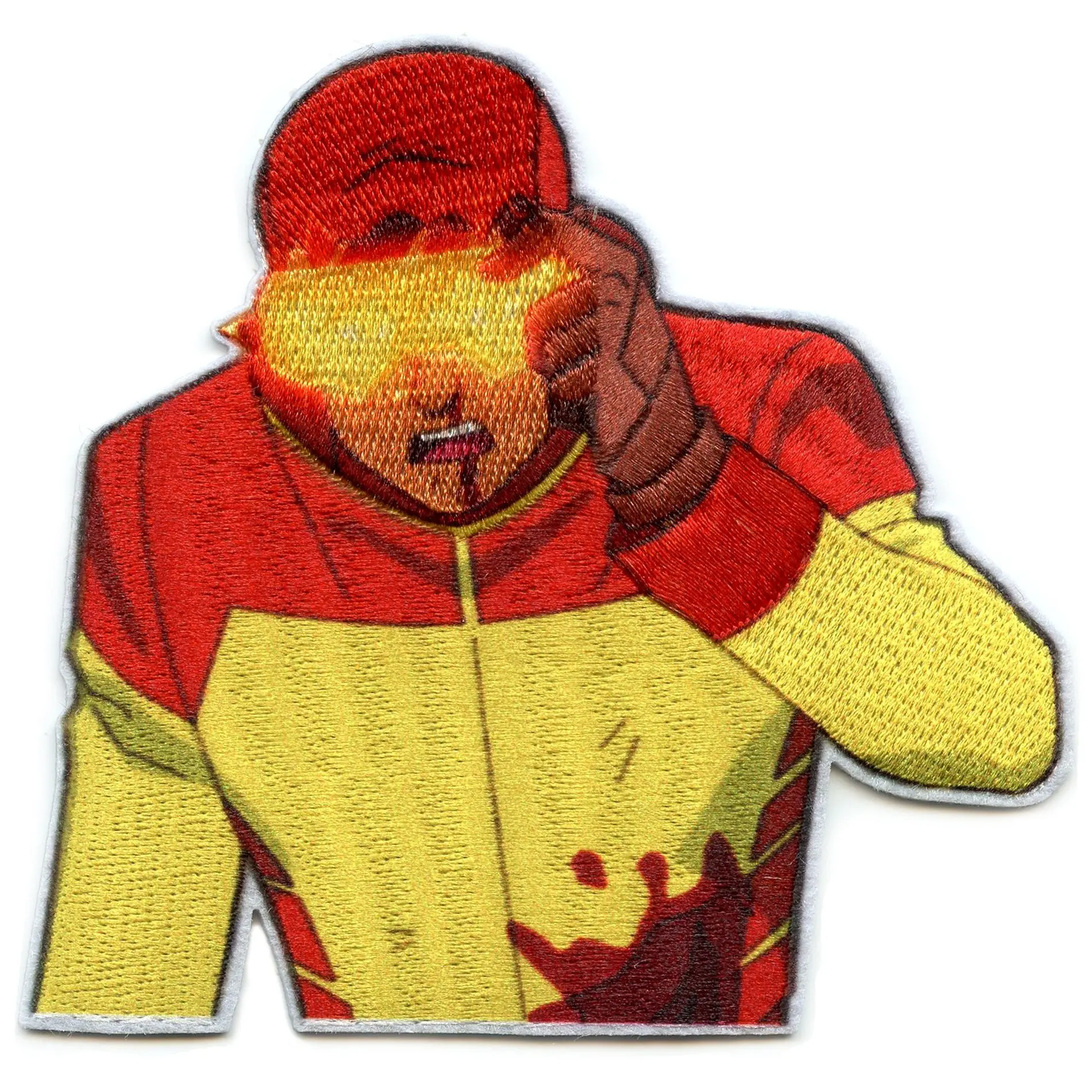 Invincible Red Rexplode Patch Battle Pose Superhero Sublimated Embroidered Iron On