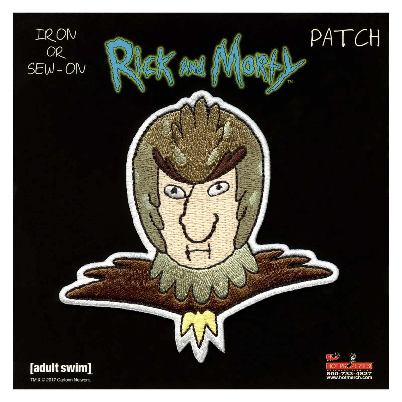 Rick and Morty Birdperson Head Embroidered Iron On Patch - Image 3