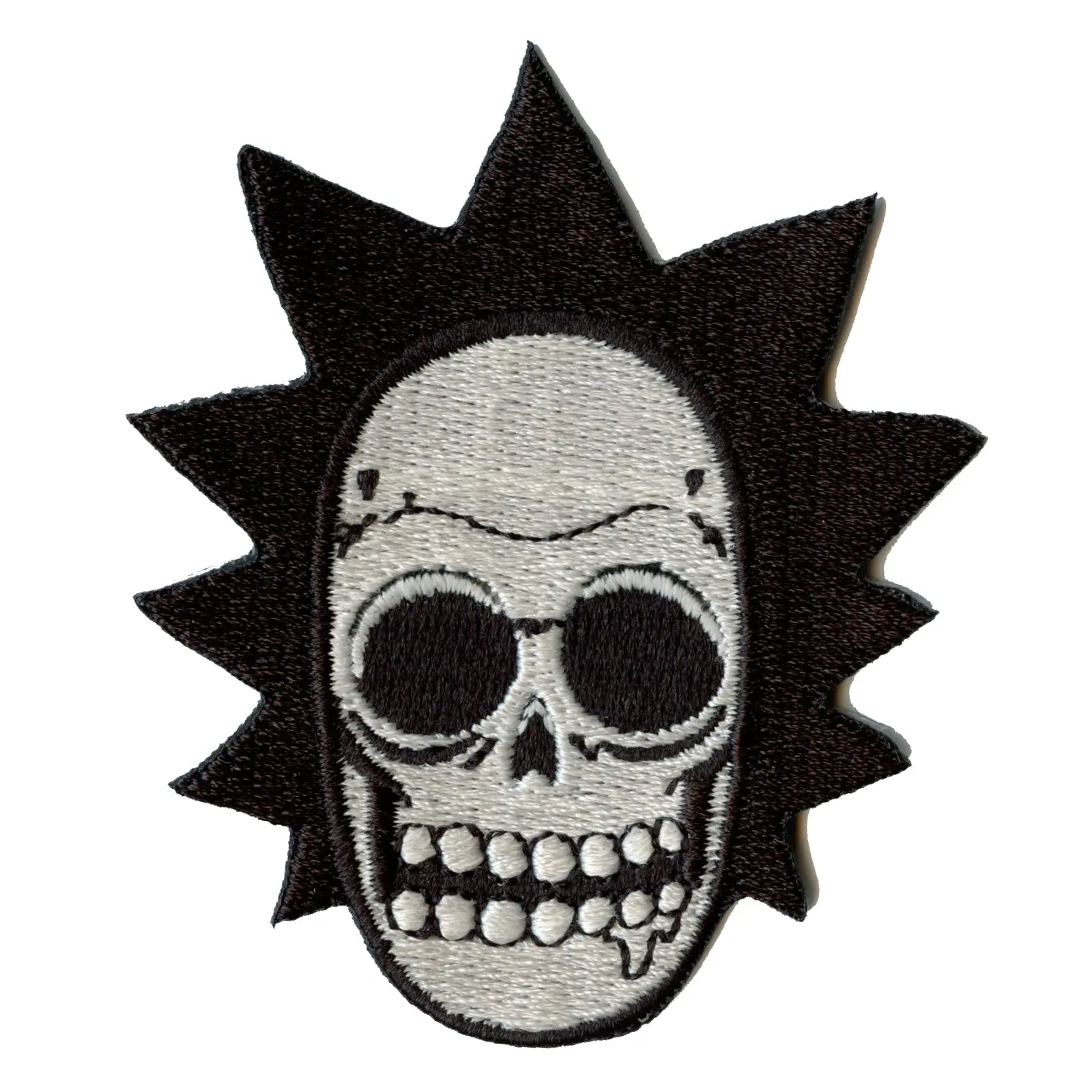 Rick and Morty Skull of Rick Embroidered Iron On Patch