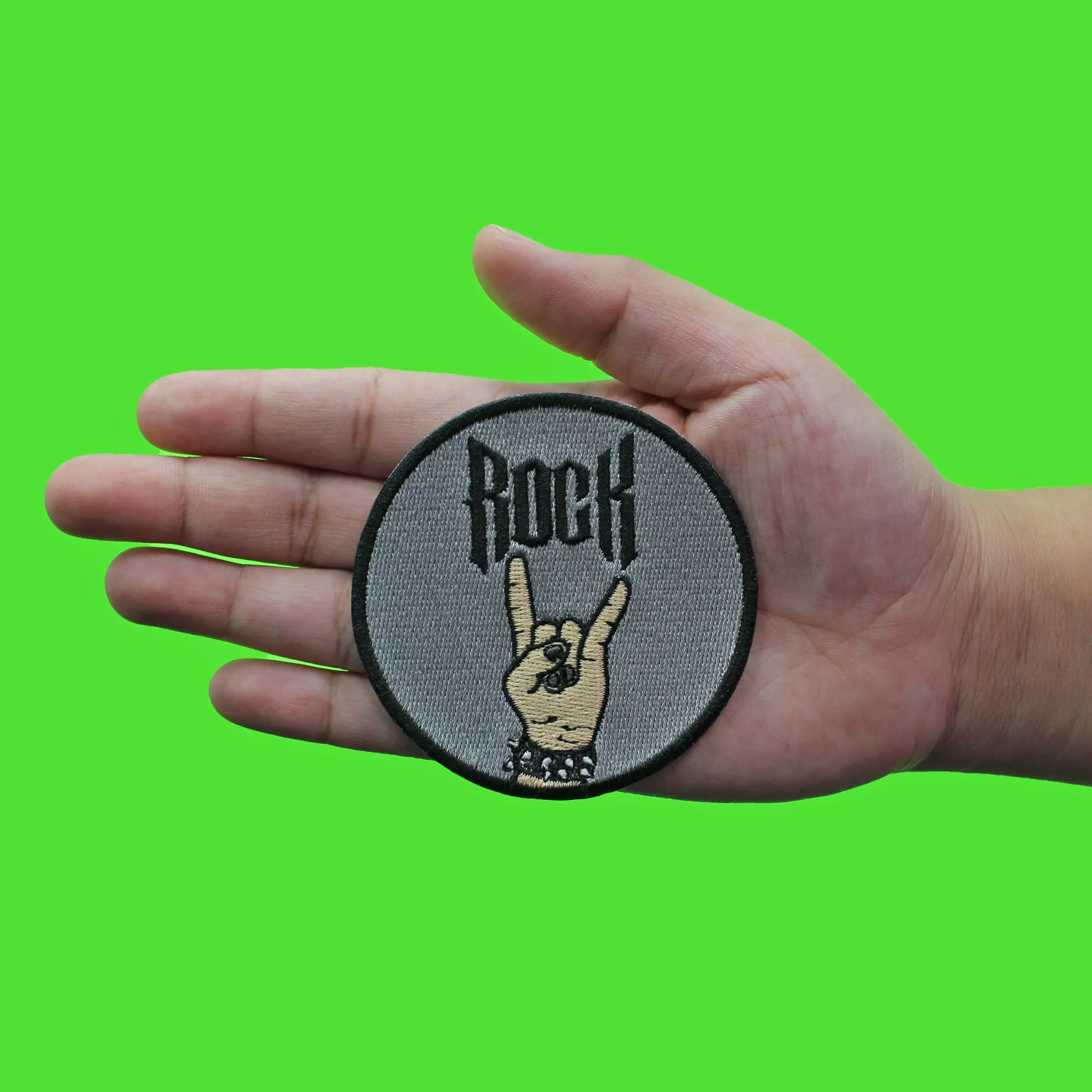 Rock Sign Hand Patch Alternative Metal Punk Embroidered Iron on - Image 2