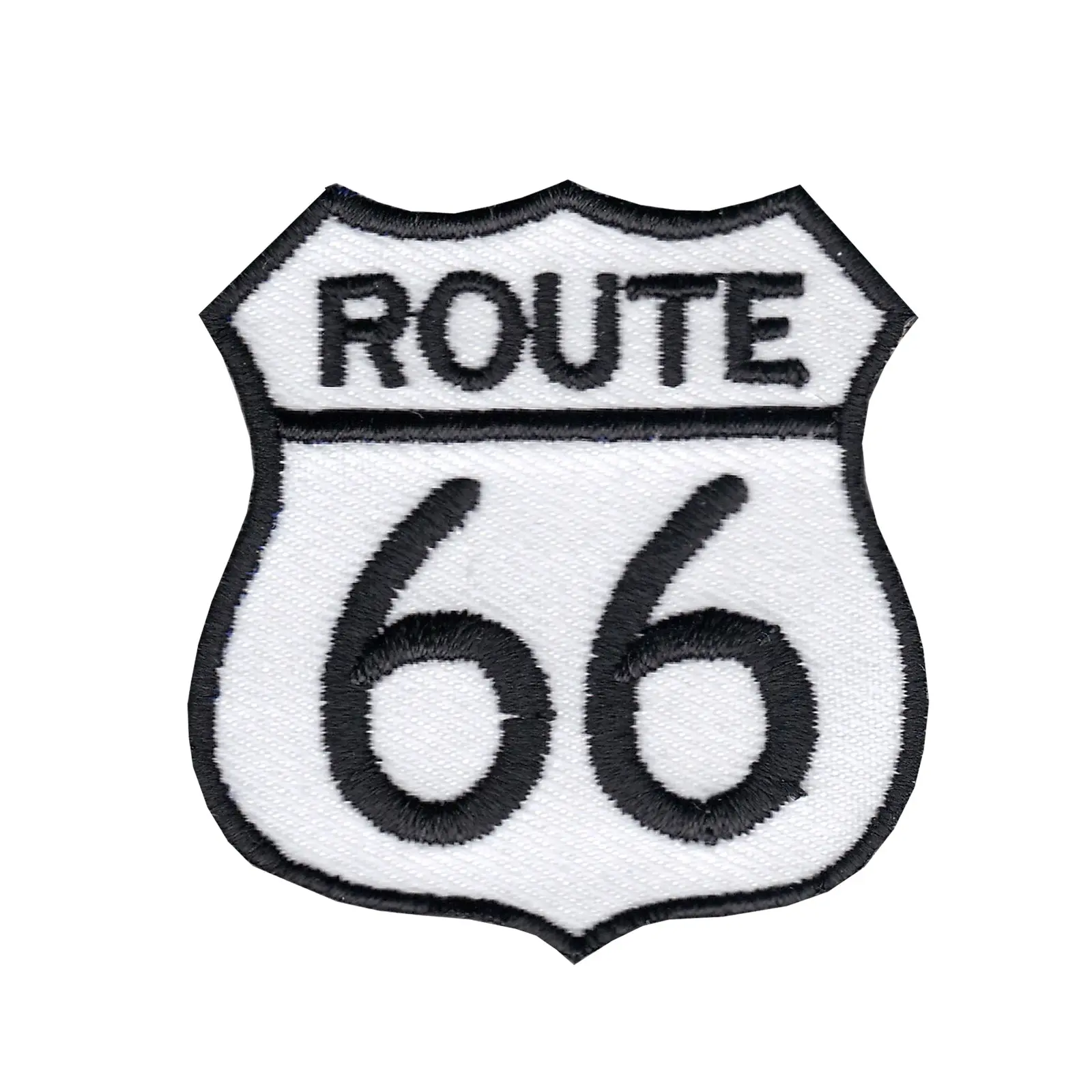 Route 66 Iron On Embroidered Patch