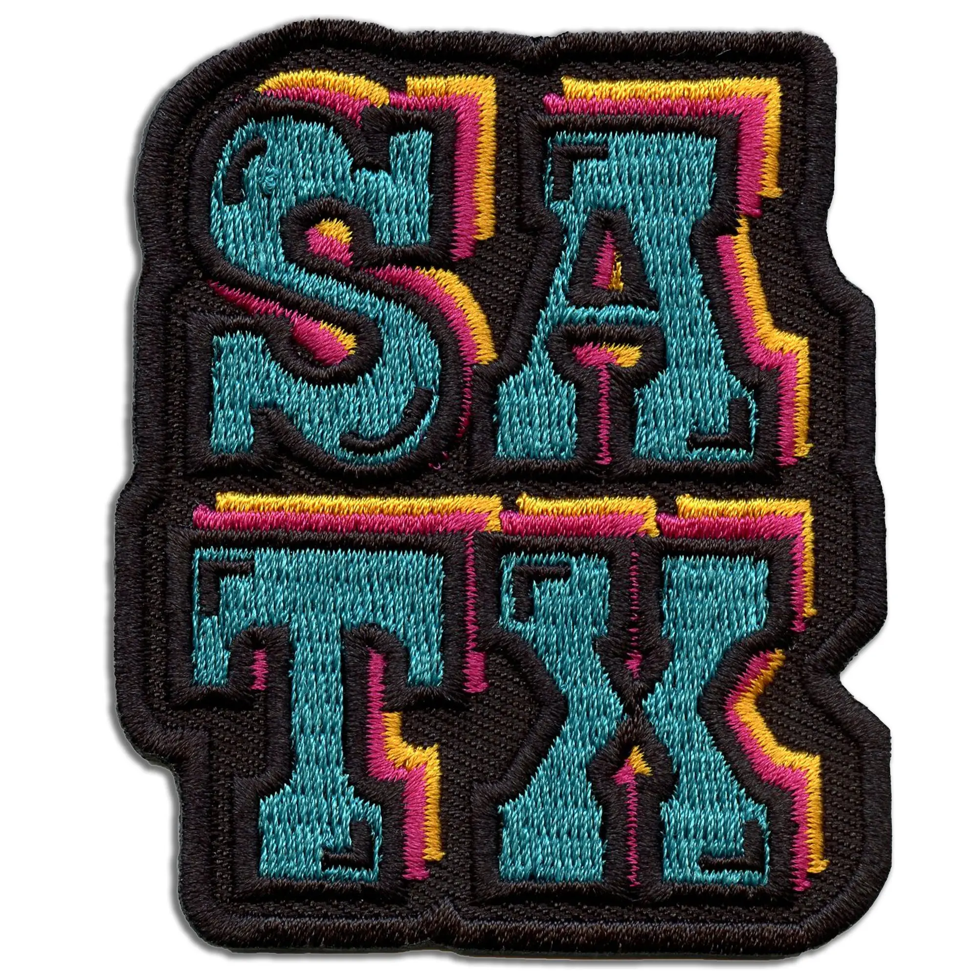 San Antonio Texas Patch Retro Team Script Embroidered Iron On