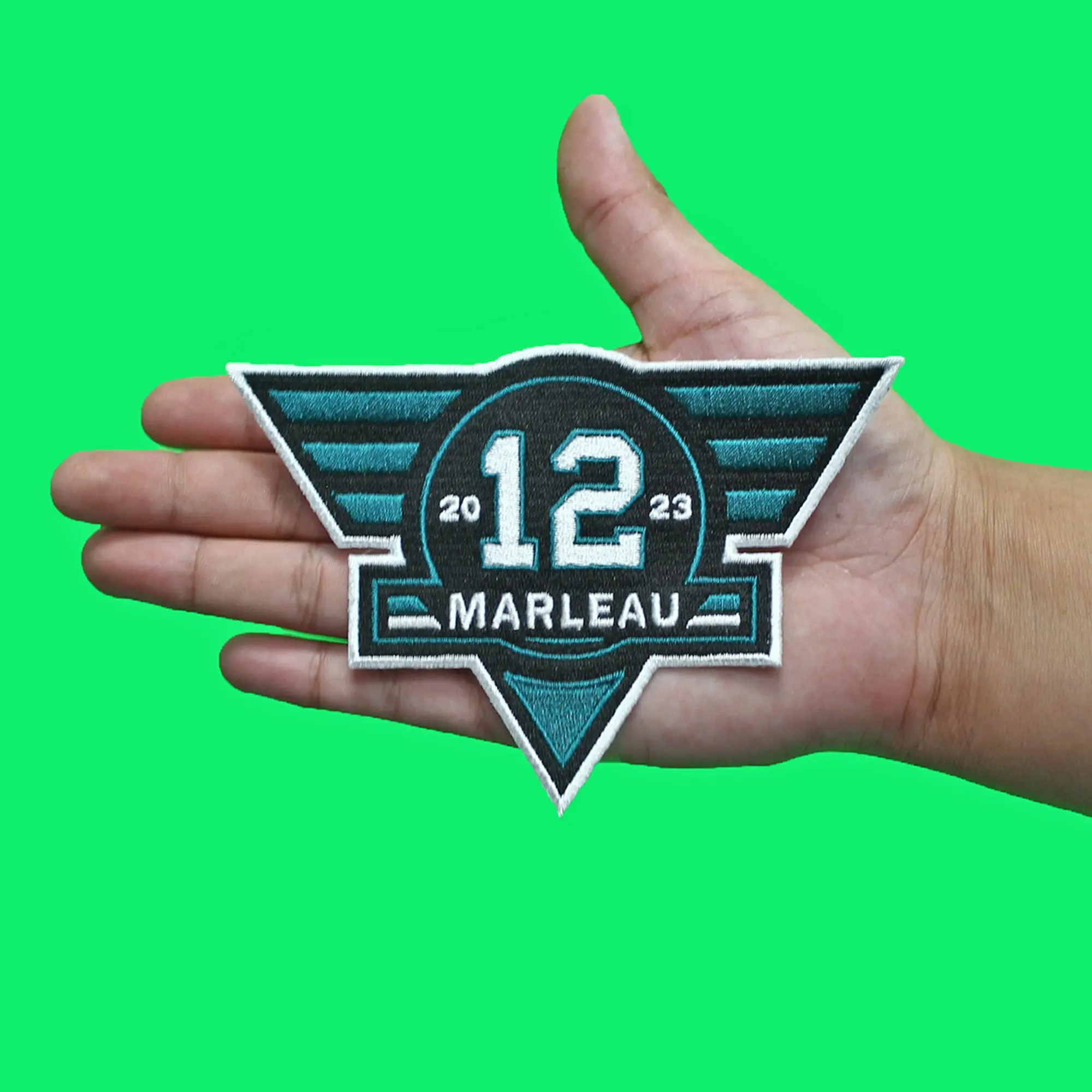 2023 San Jose Sharks Patrick Marleau #12 Retirement NHL Jersey Patch (Triangle) - Image 3