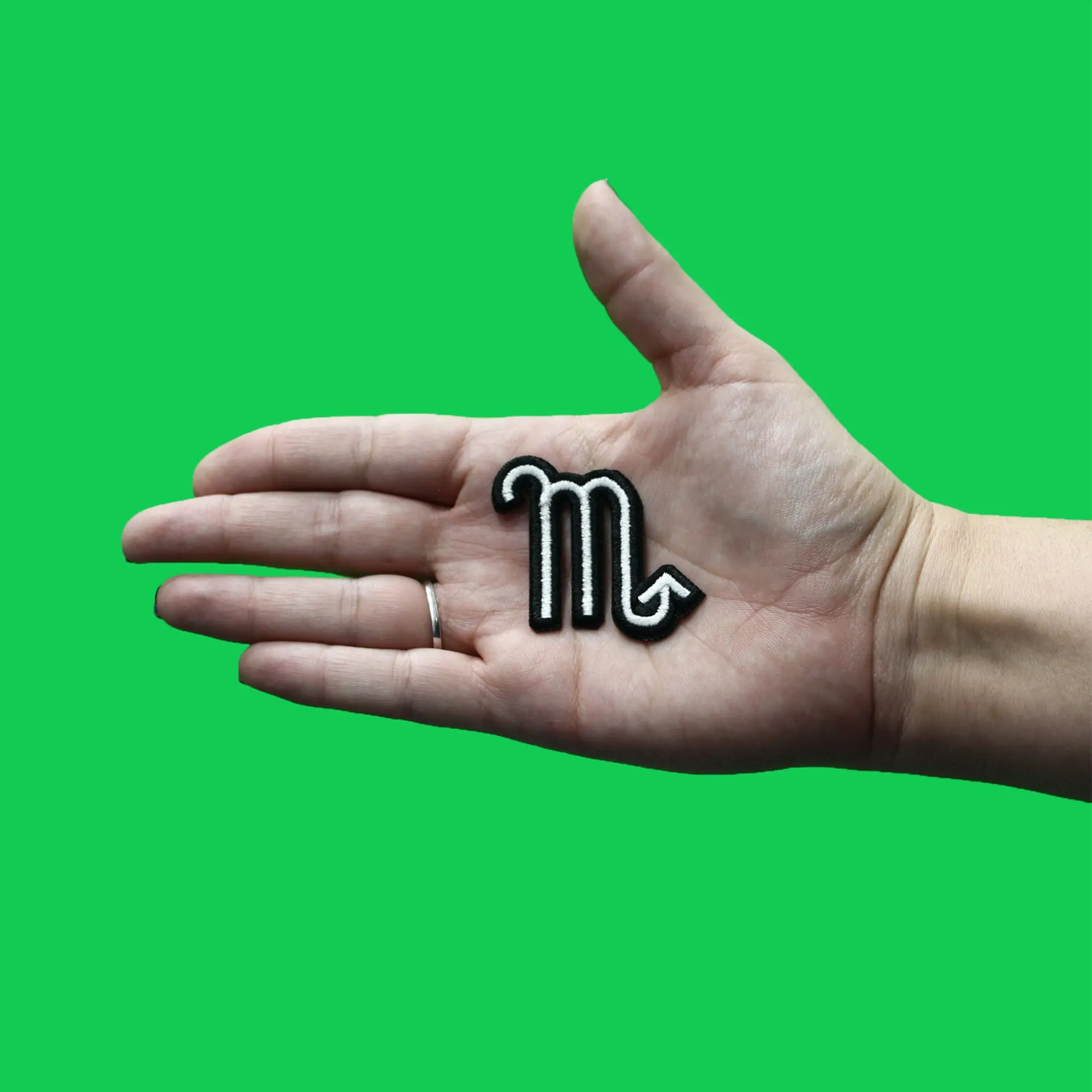 Scorpio Astrological Zodiac Symbol Patch Horoscope Scorpion Sign Embroidered Iron On - Image 2