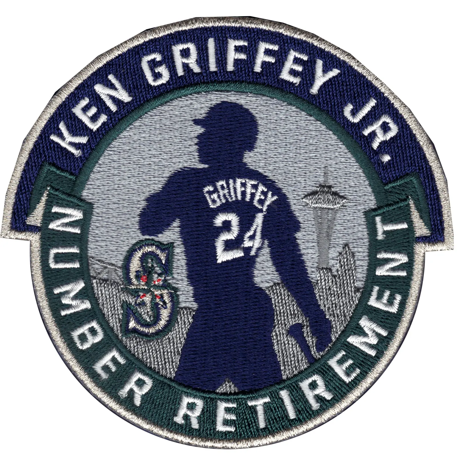 Seattle Mariners Ken Griffey Jr Number Retirement Patch (Teal)