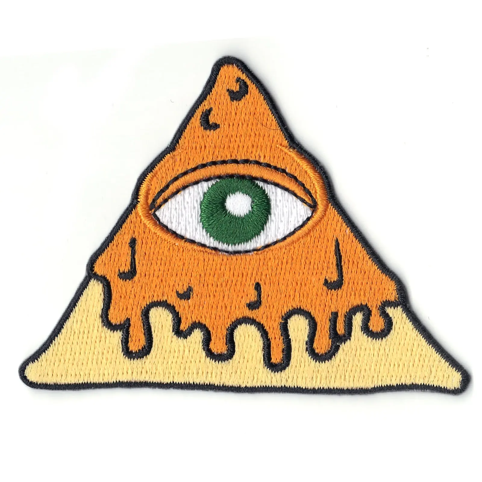 Seeing Eye Pyramid With Nacho Cheese Logo Iron On Patch