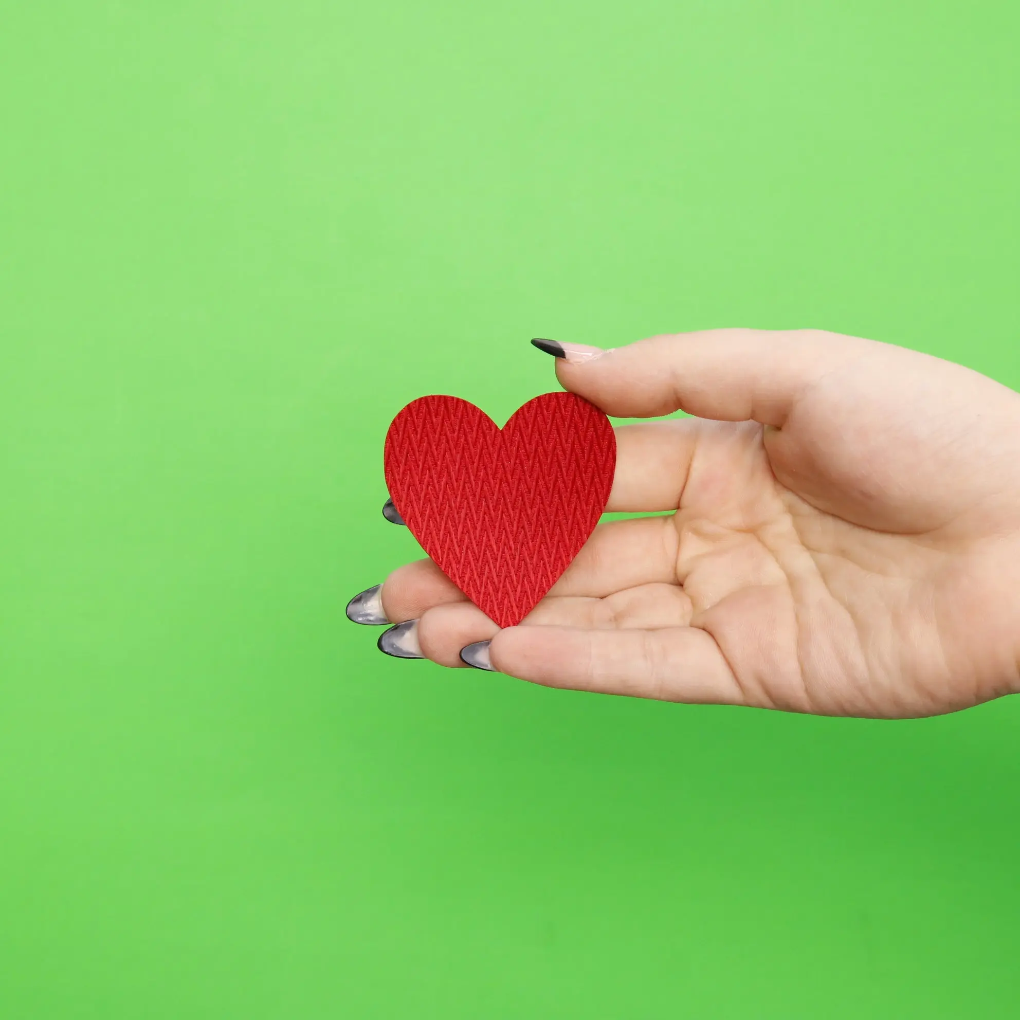 Simple Textured Red Heart Patch - Image 2