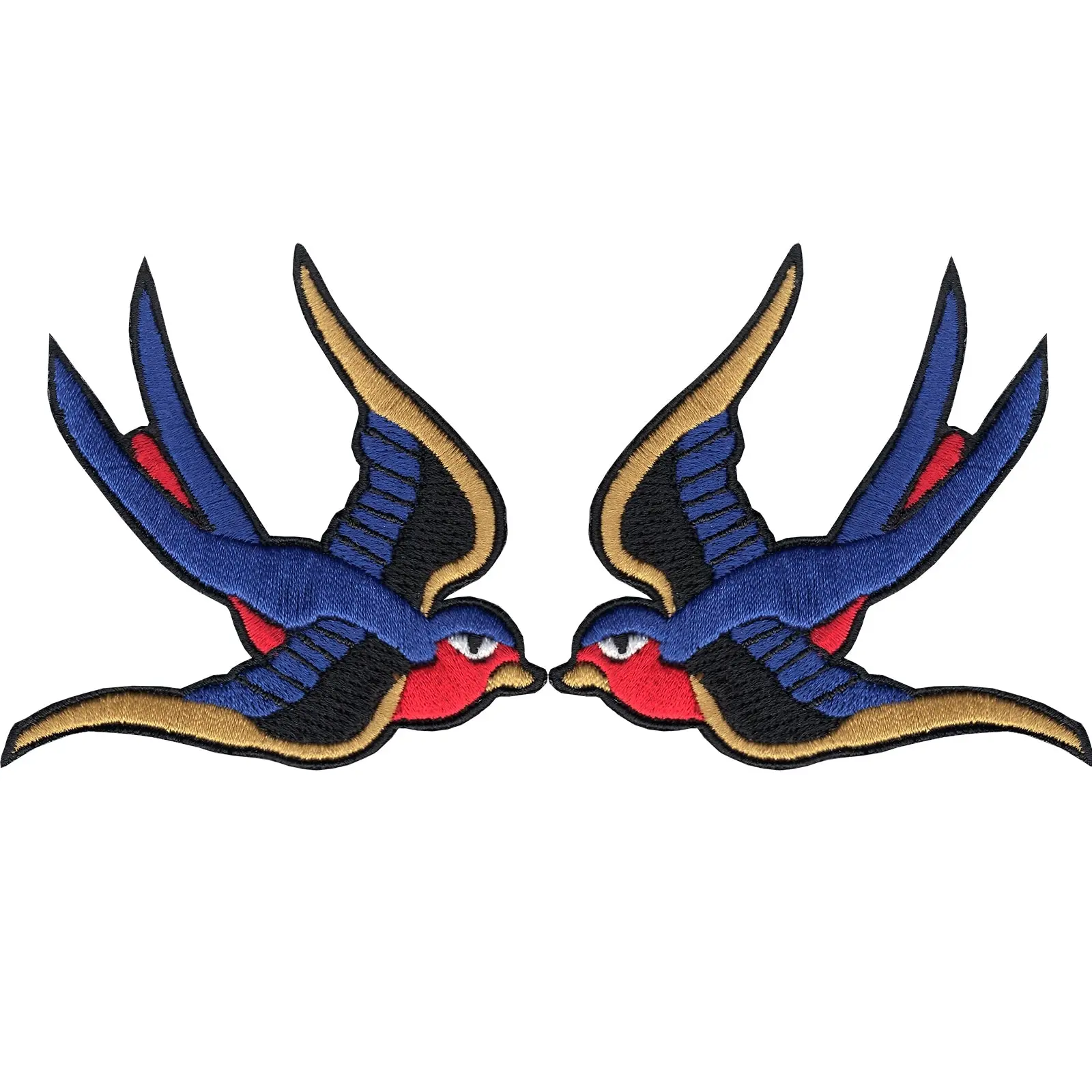 Sparrow Combo Sneaker Iron On Embroidered Patch