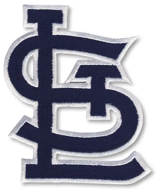 St. Louis Cardinals 'STL' Blue Letter Script Hat Logo Patch
