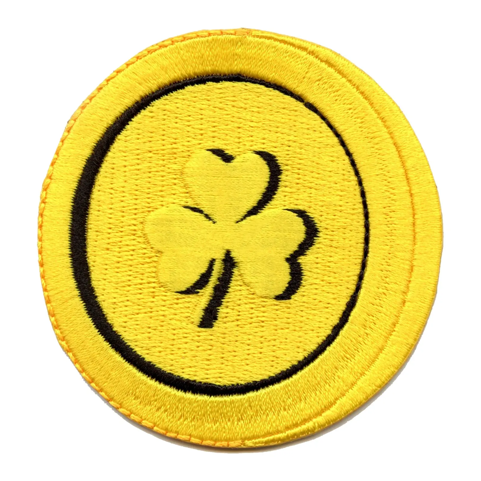 St. Patrick's Day Lucky Gold Coin Embroidered Iron On Patch