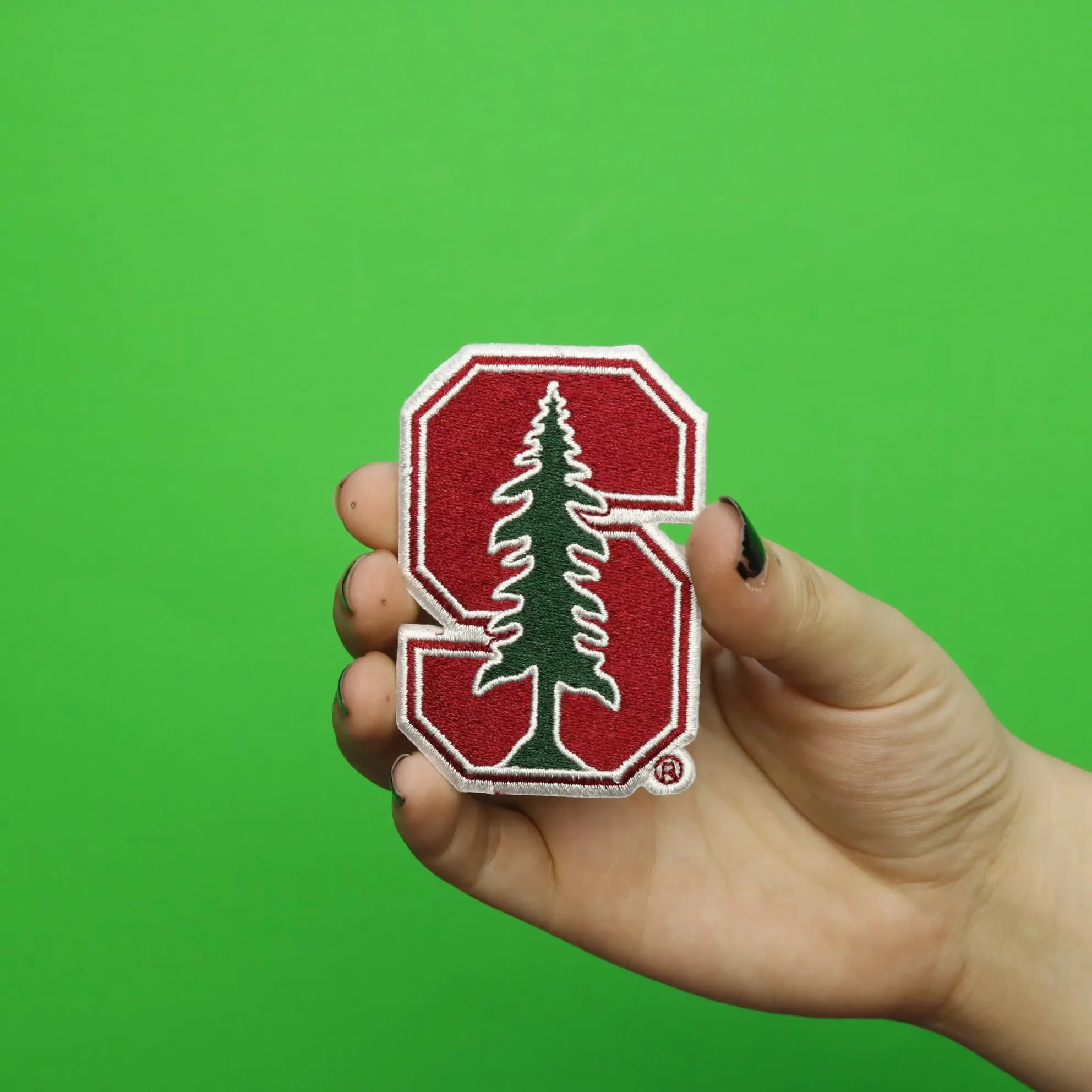 Stanford University S Logo Embroidered Iron-On Patch - Image 2