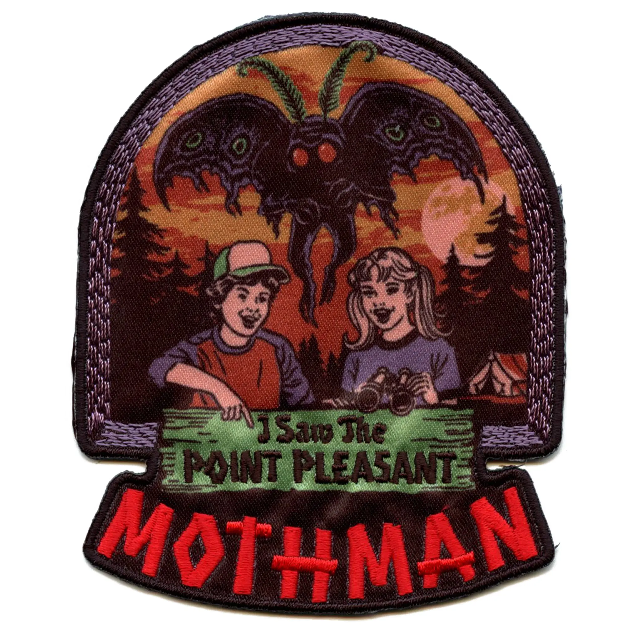 Steven Rhodes Mothman Patch The Point Pleasant Sublimated Embroidery Iron-On