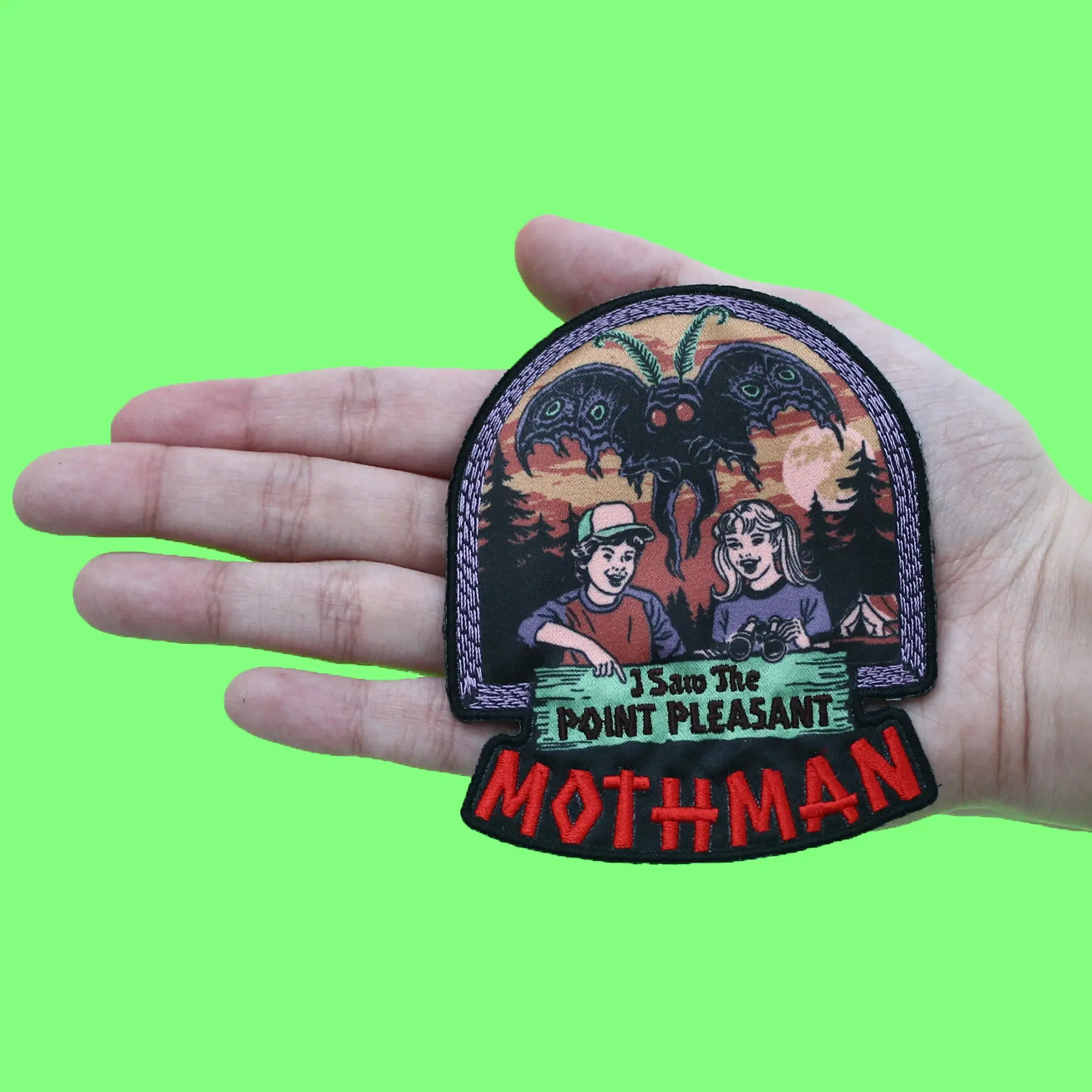 Steven Rhodes Mothman Patch The Point Pleasant Sublimated Embroidery Iron-On - Image 2