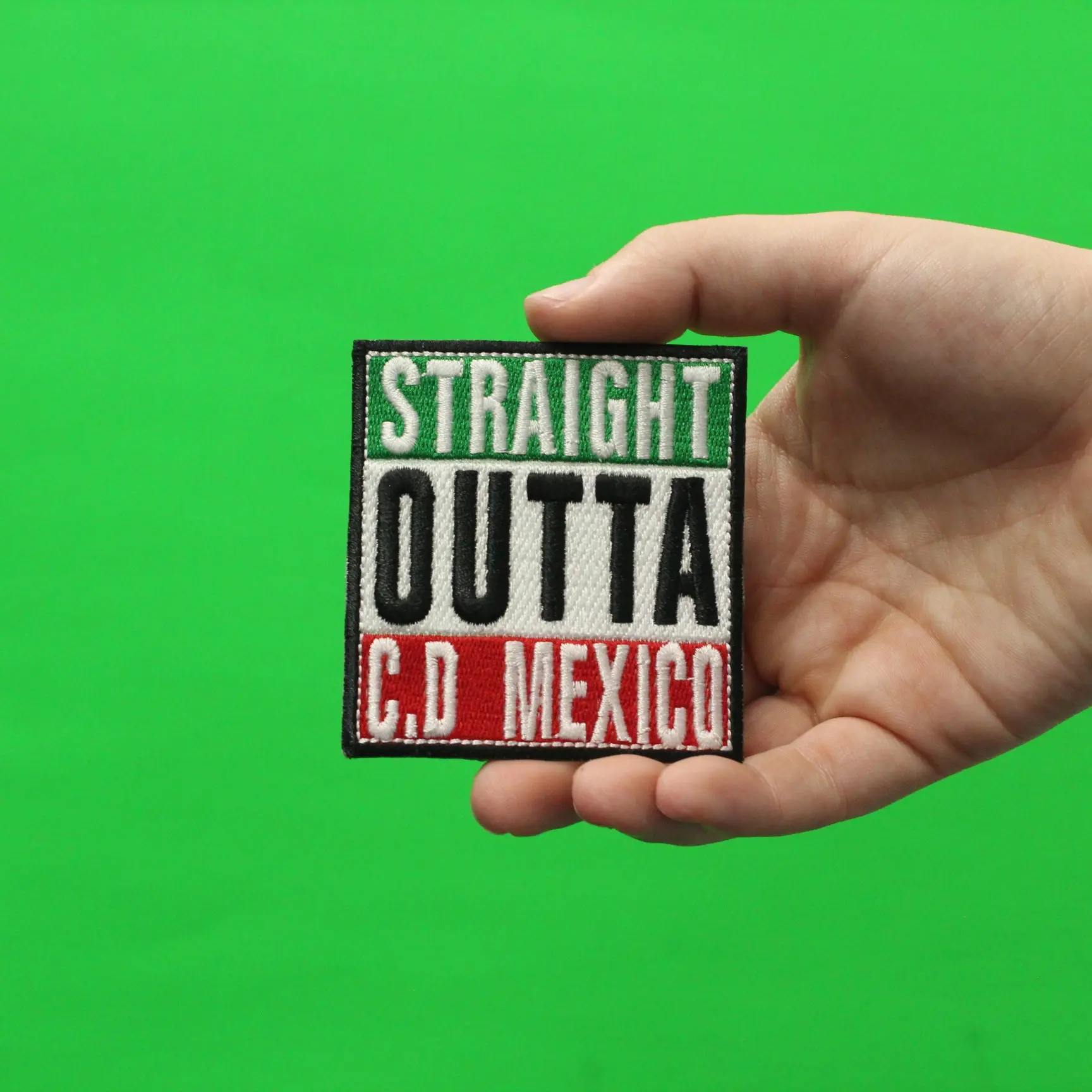 Straight Outta C.D Mexico City Embroidered Iron On Patch - Image 2