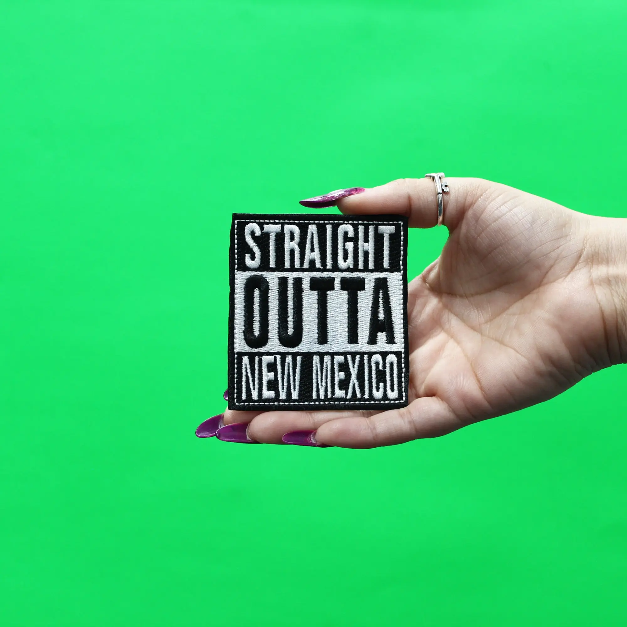 Straight Outta New Mexico Patch Embroidered Iron On - Image 2