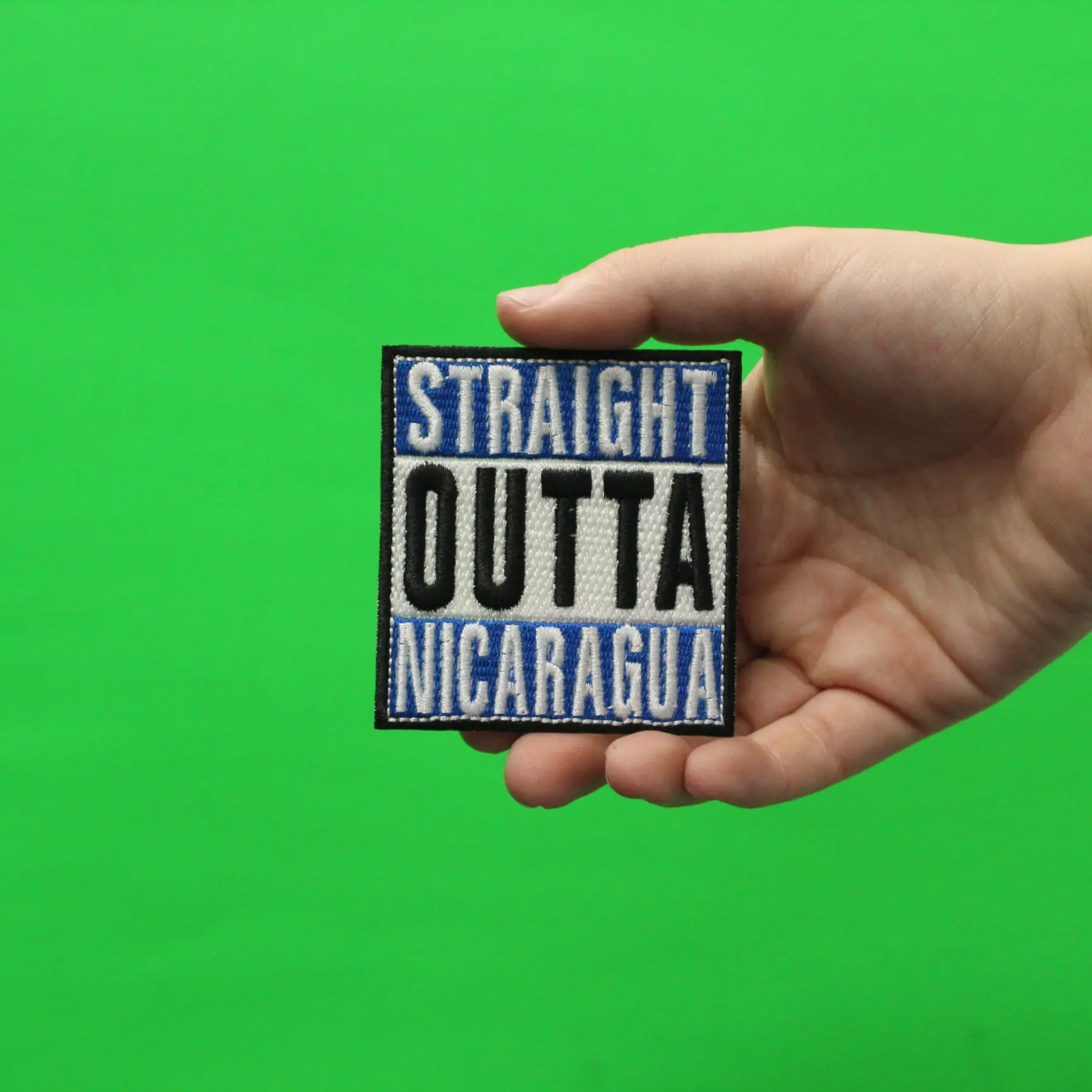 Straight Outta Nicaragua Embroidered Iron On Patch - Image 2