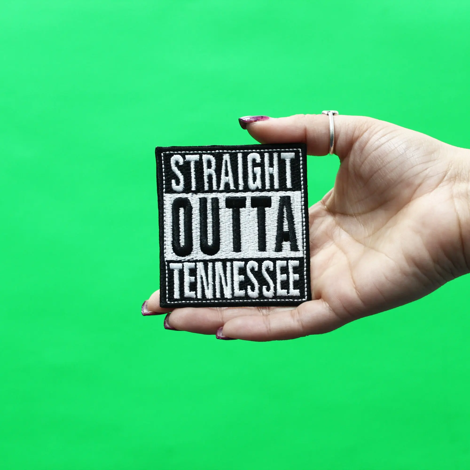Straight Outta Tennessee Patch Embroidered Iron On - Image 2