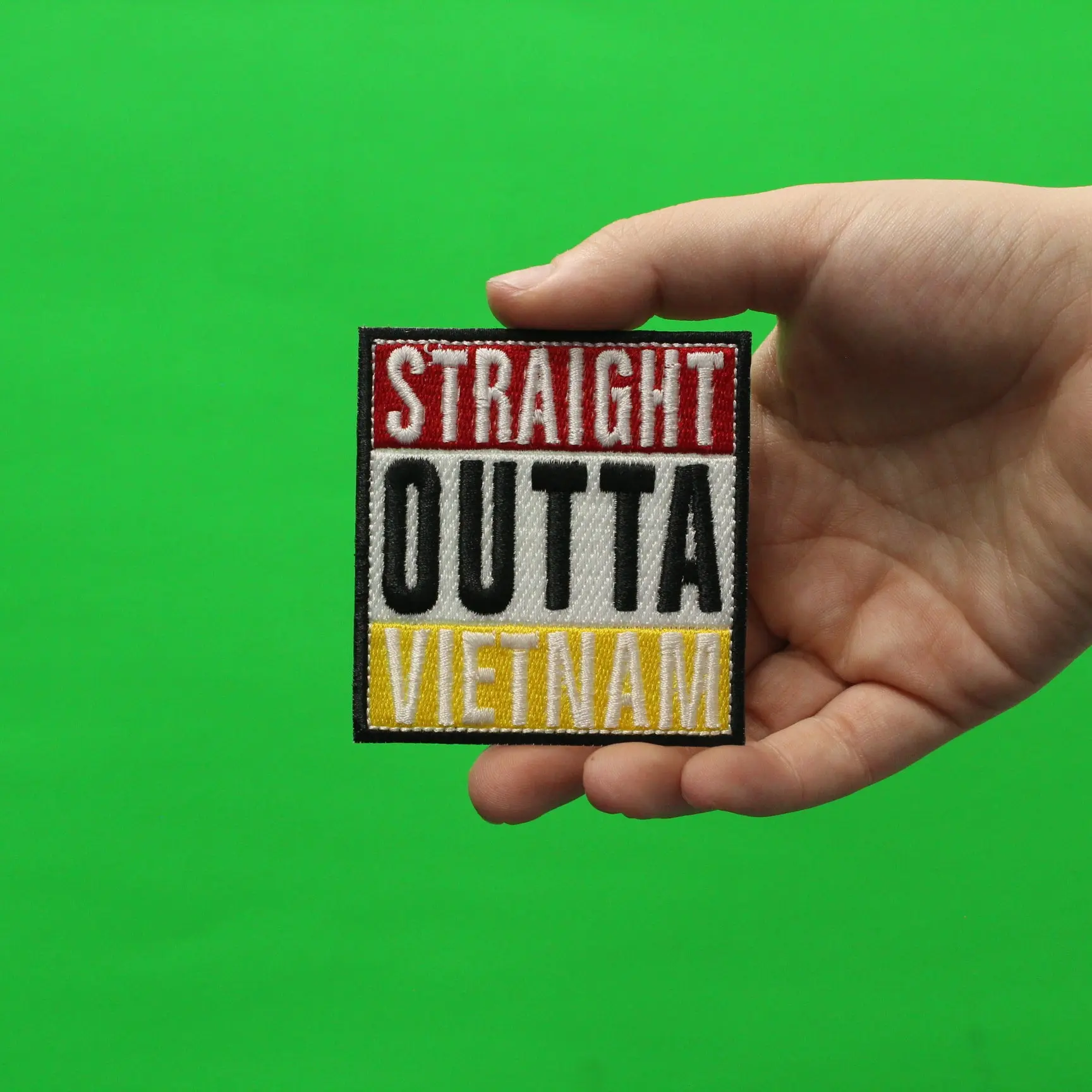Straight Outta Vietnam Embroidered Iron On Patch - Image 2